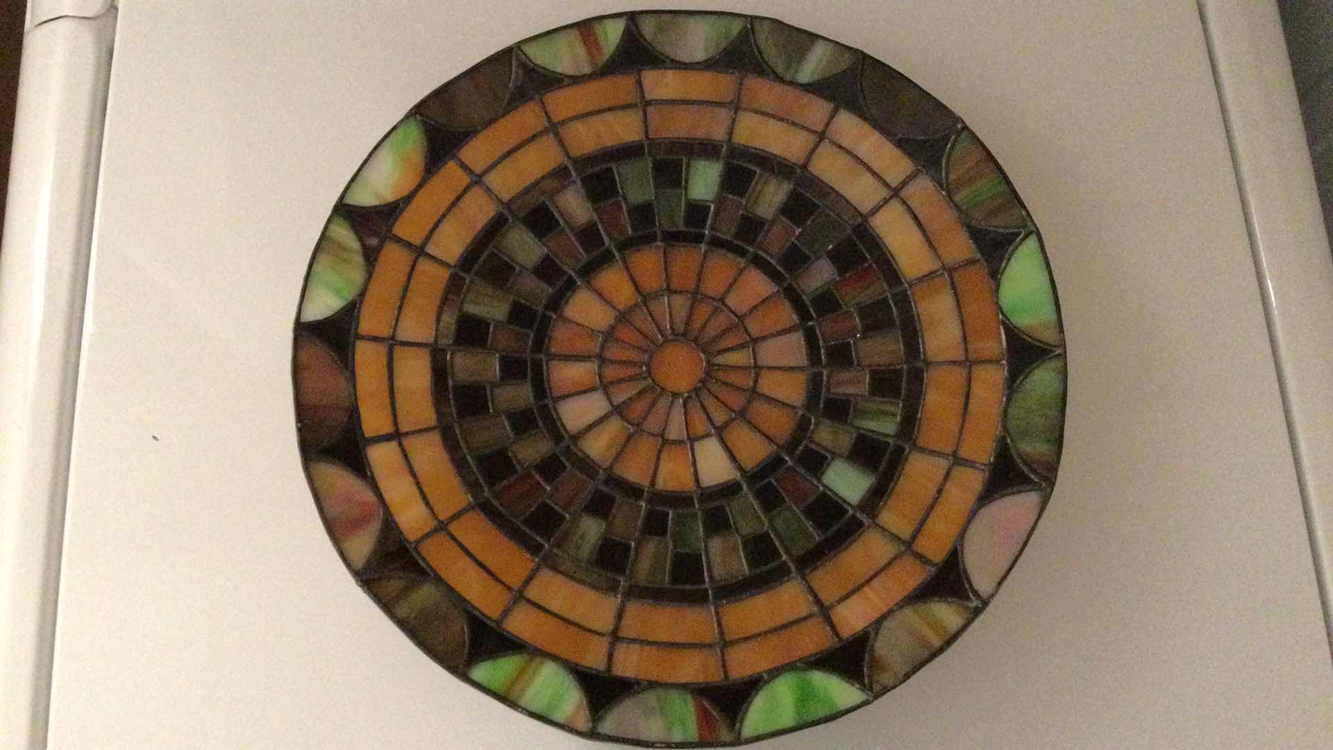 Photo 1 of DECORATIVE STAINED GLASS LOOK 13” PLATE