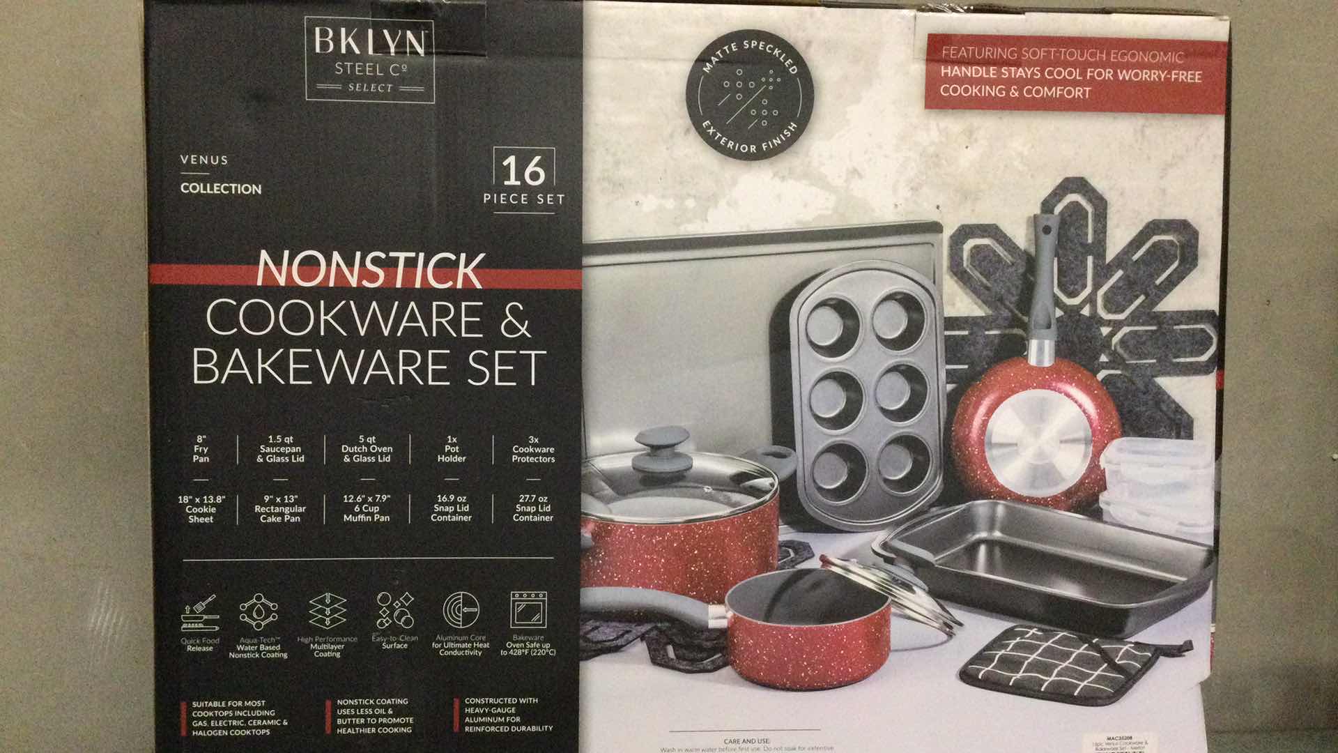 Photo 1 of NEW BKLYN VENUS COLLECTION 16PC NON-STICK COOK & BAKEWARE SET