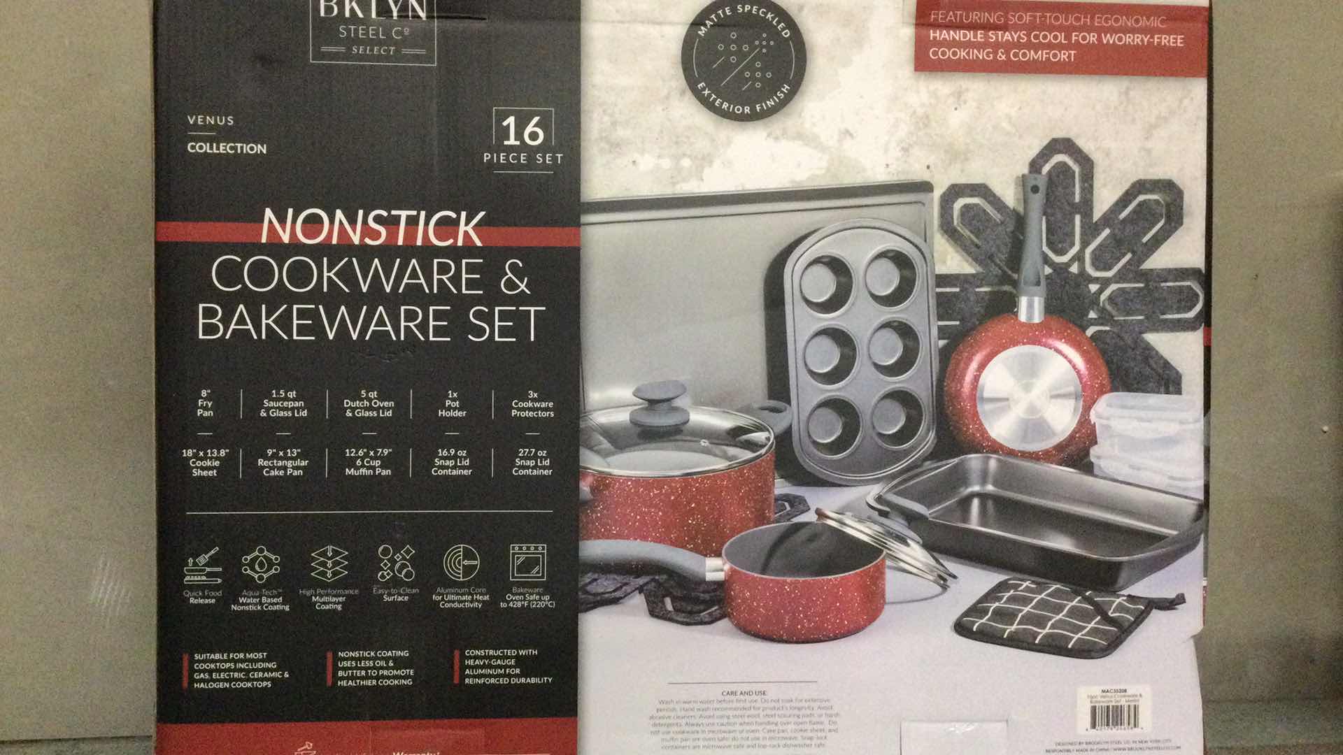 Photo 1 of NEW BKLYN VENUS COLLECTION 16PC NON-STICK COOK & BAKEWARE SET