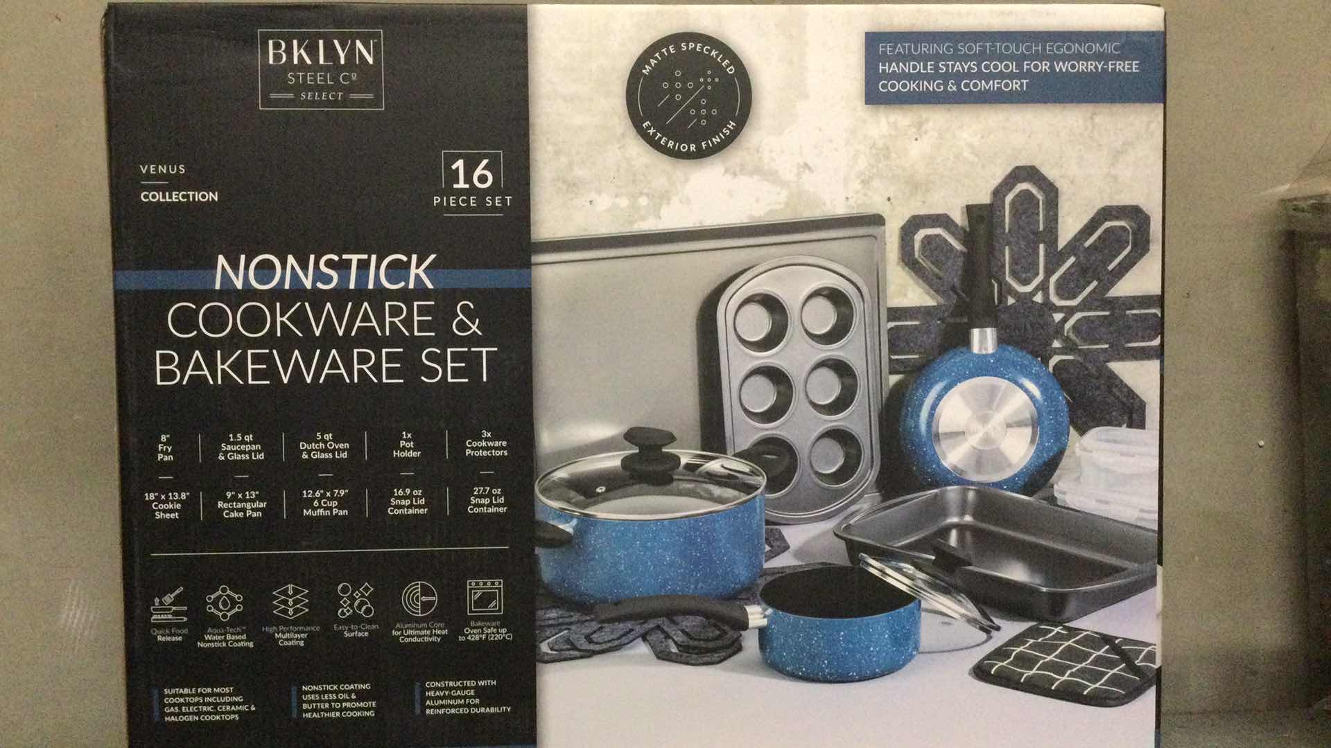 Photo 1 of NEW BKLYN VENUS COLLECTION 16PC NON-STICK COOK & BAKEWARE SET