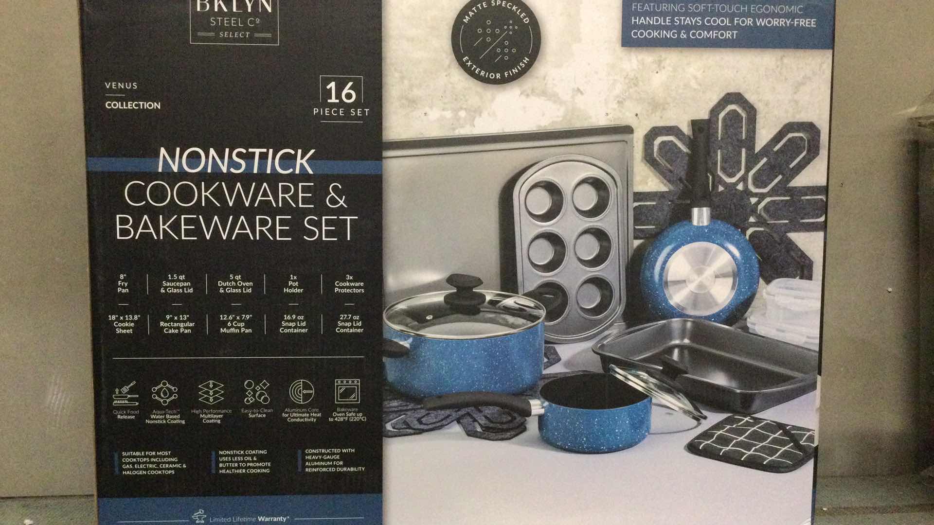 Photo 1 of NEW BKLYN VENUS COLLECTION 16PC NON-STICK COOK & BAKEWARE SET