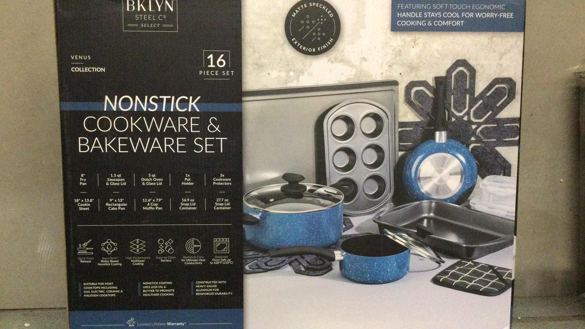 Photo 1 of NEW BKLYN VENUS COLLECTION 16PC NON-STICK COOK & BAKEWARE SET