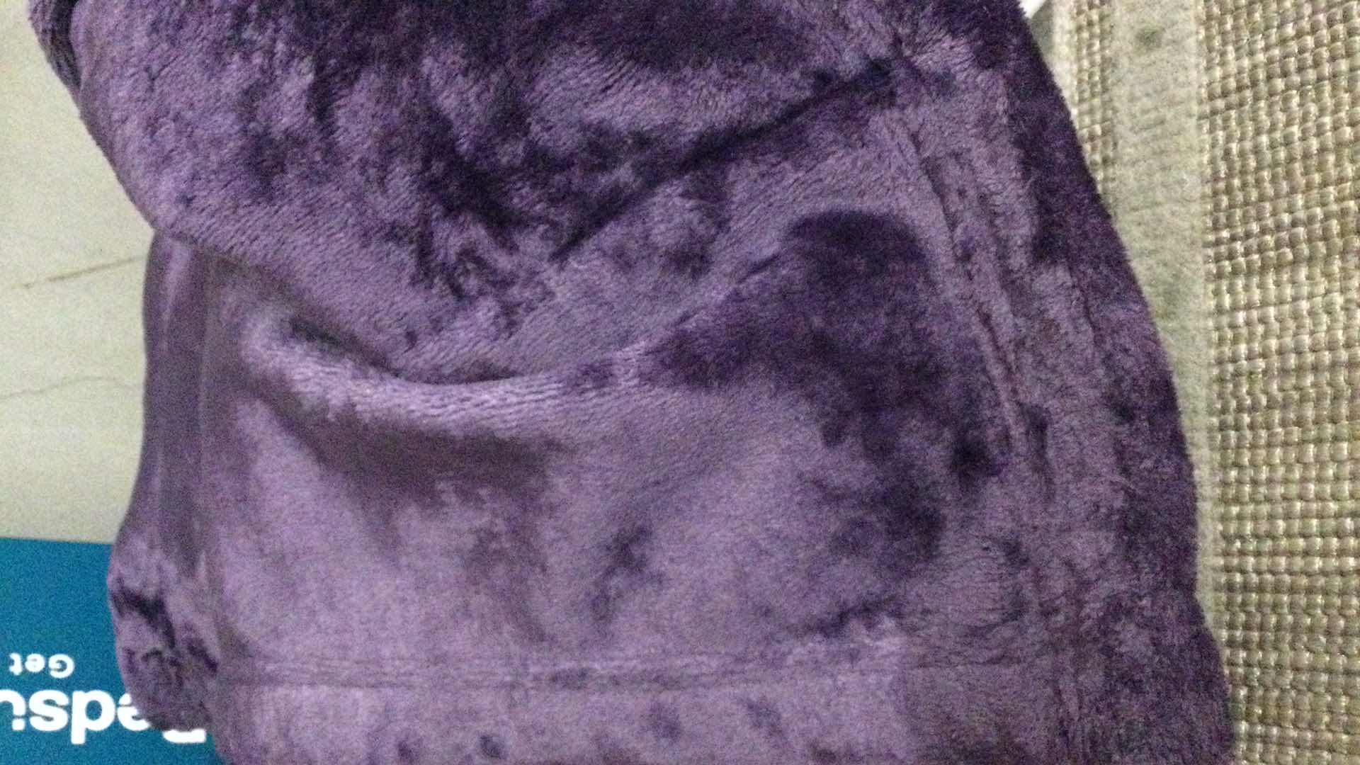 Photo 3 of BEDSURE PLUSH PURPLE THROW BLANKET 50” X 60”