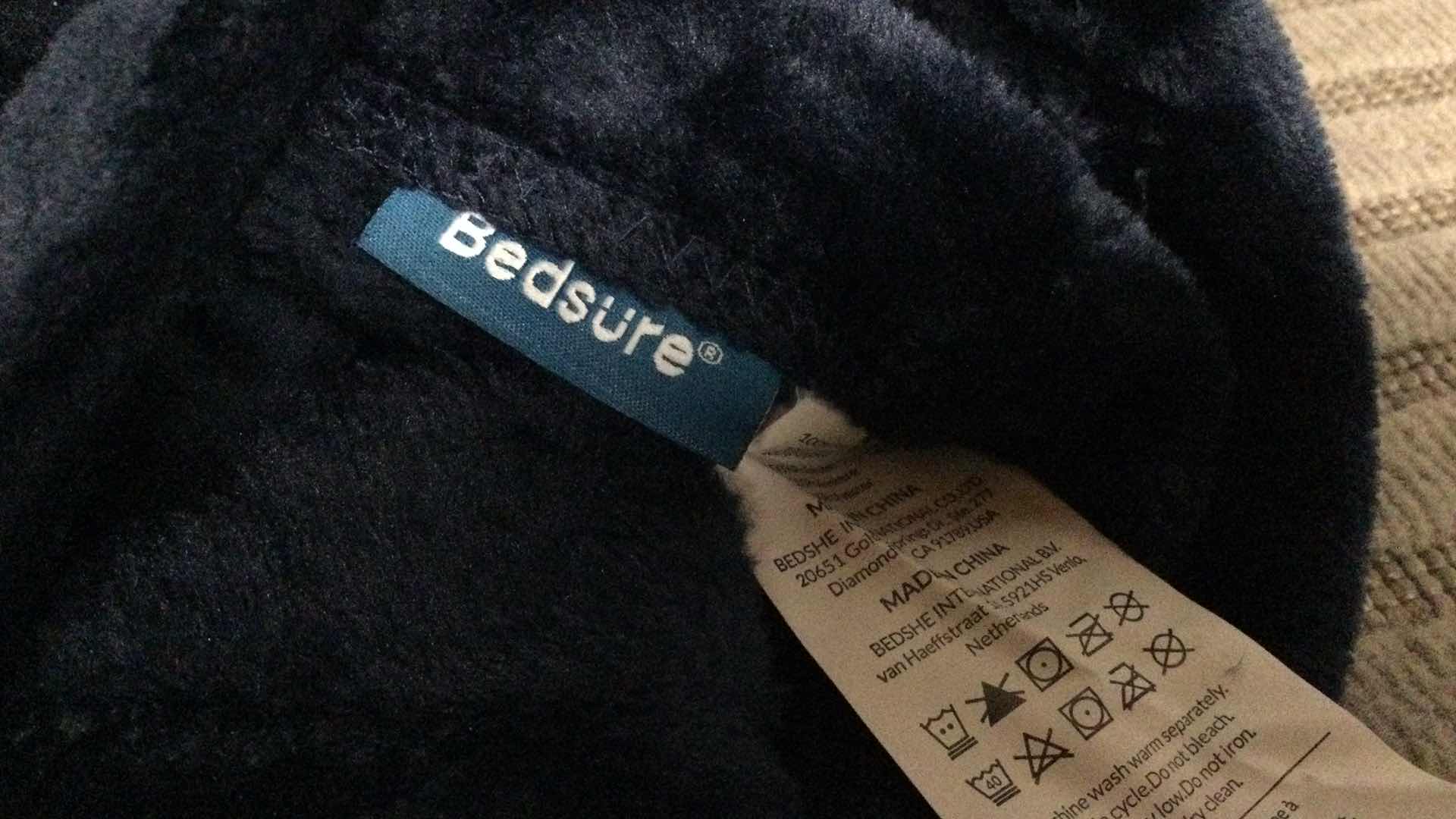 Photo 3 of BEDSURE PLUSH BLUE THROW BLANKET 50” X 60”