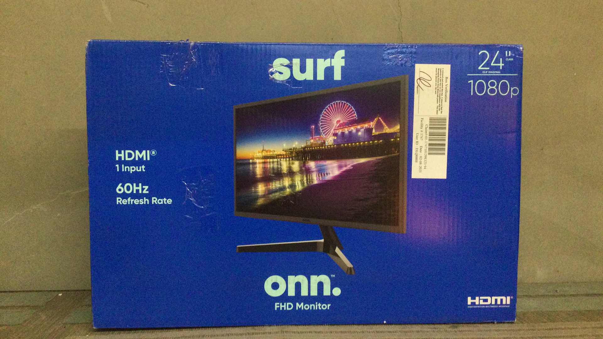 Photo 1 of ONN SURF 24” 1080P FHD MONITOR (UNTESTED)