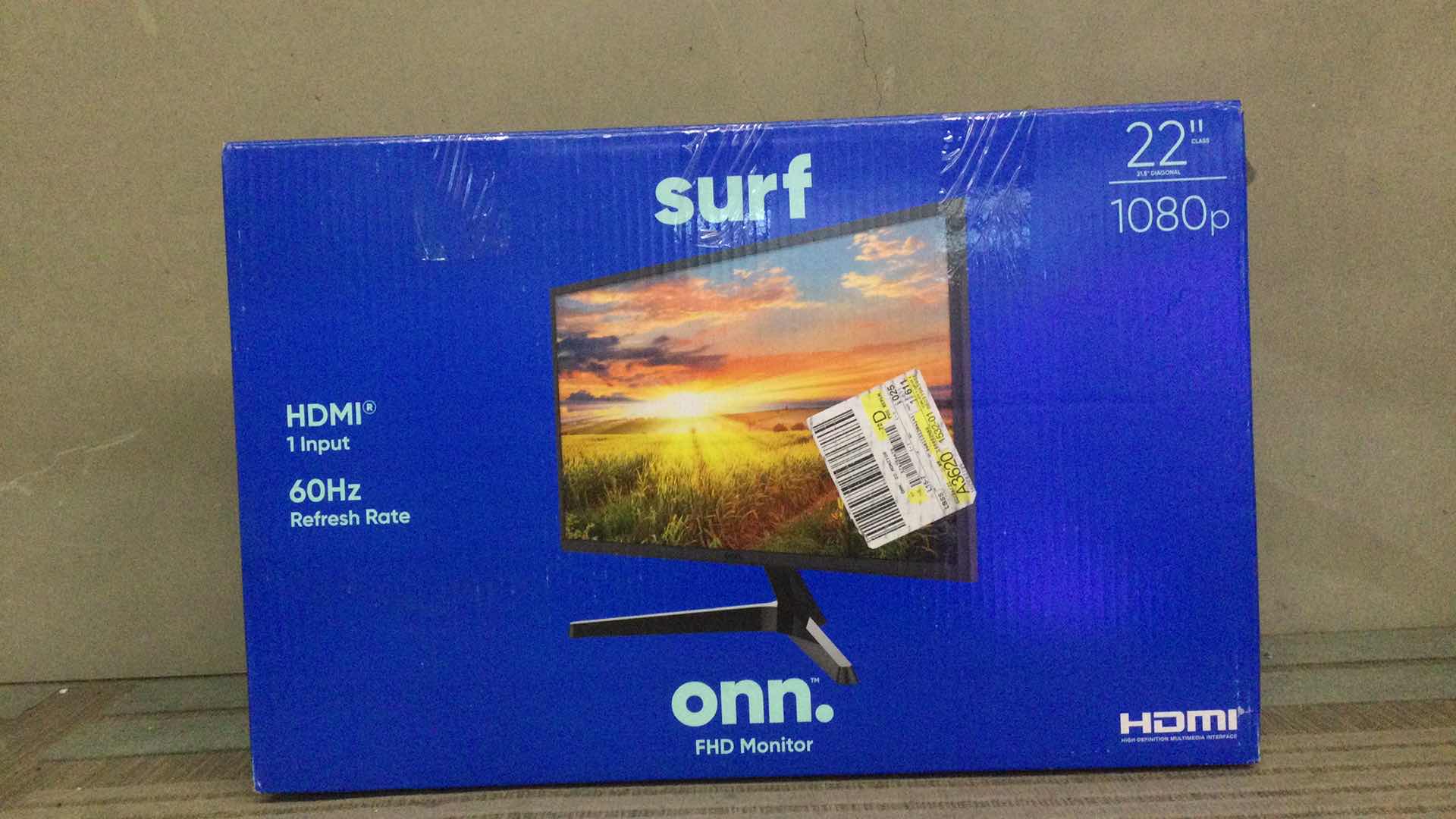 Photo 1 of ONN SURF 22” 1080P FHD MONITOR (UNTESTED)