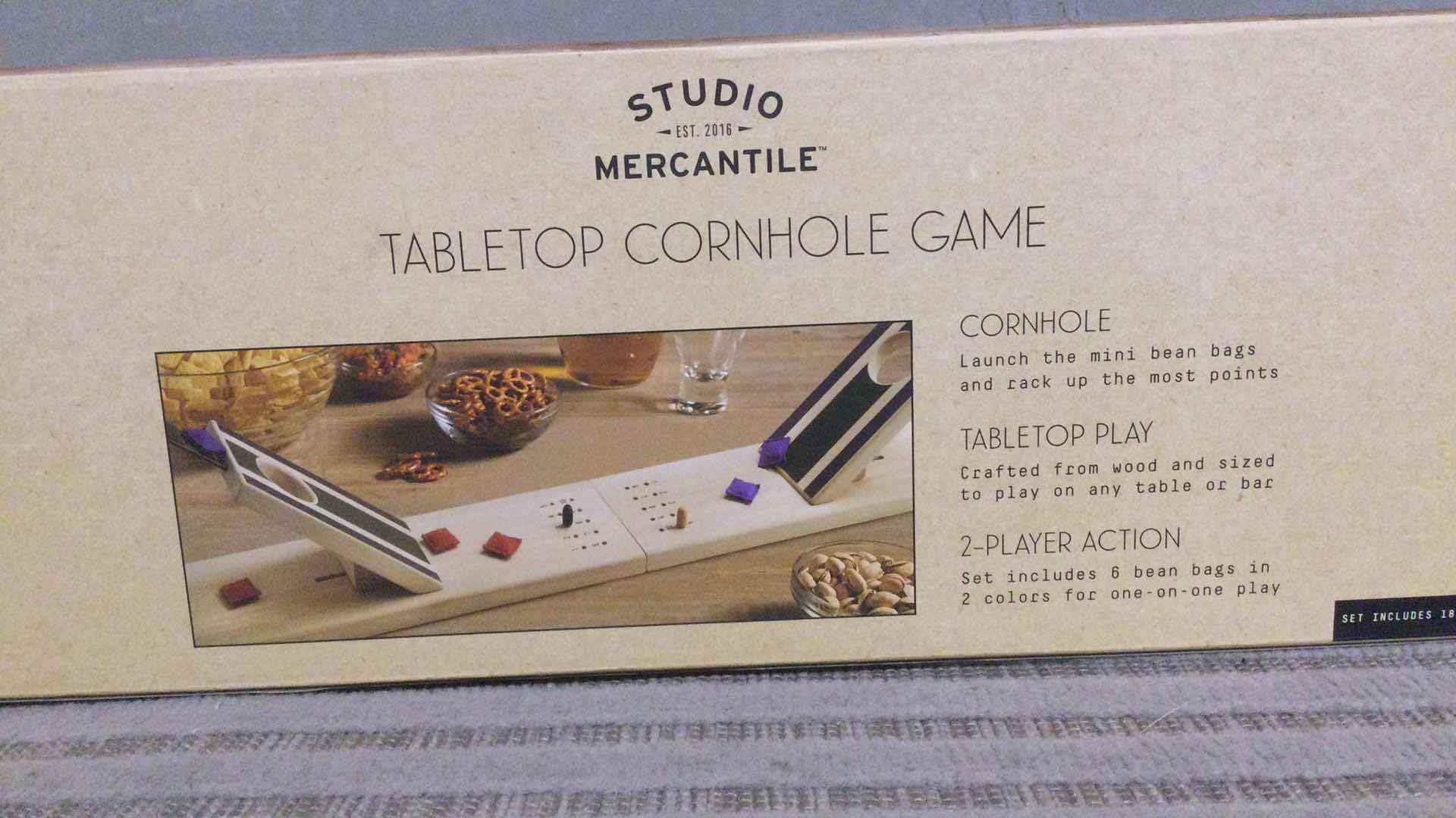 Photo 2 of NEW STUDIO MERCANTILE TABLETOP CORNHOLE GAME