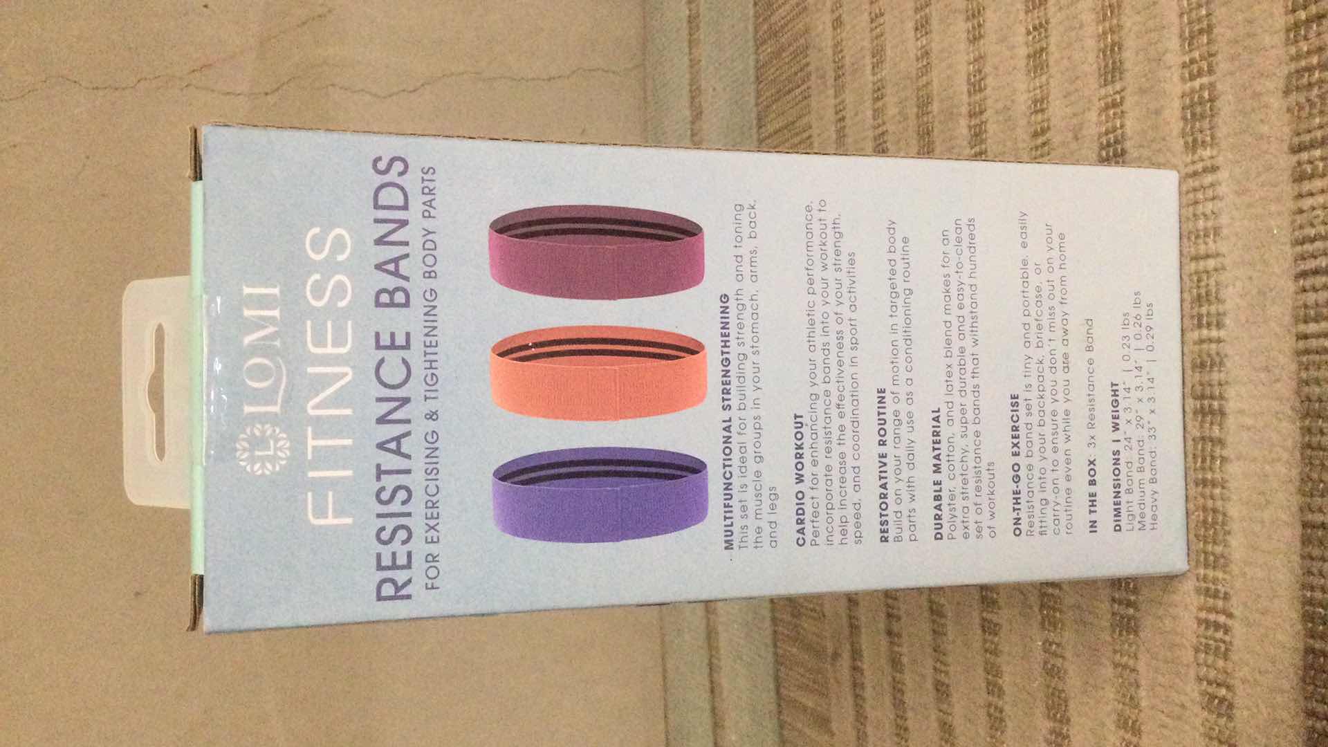 Photo 2 of NEW LOMI FITNESS RESISTANCE BANDS (FOR EXERCISING & TIGHTENING BODY PARTS)
