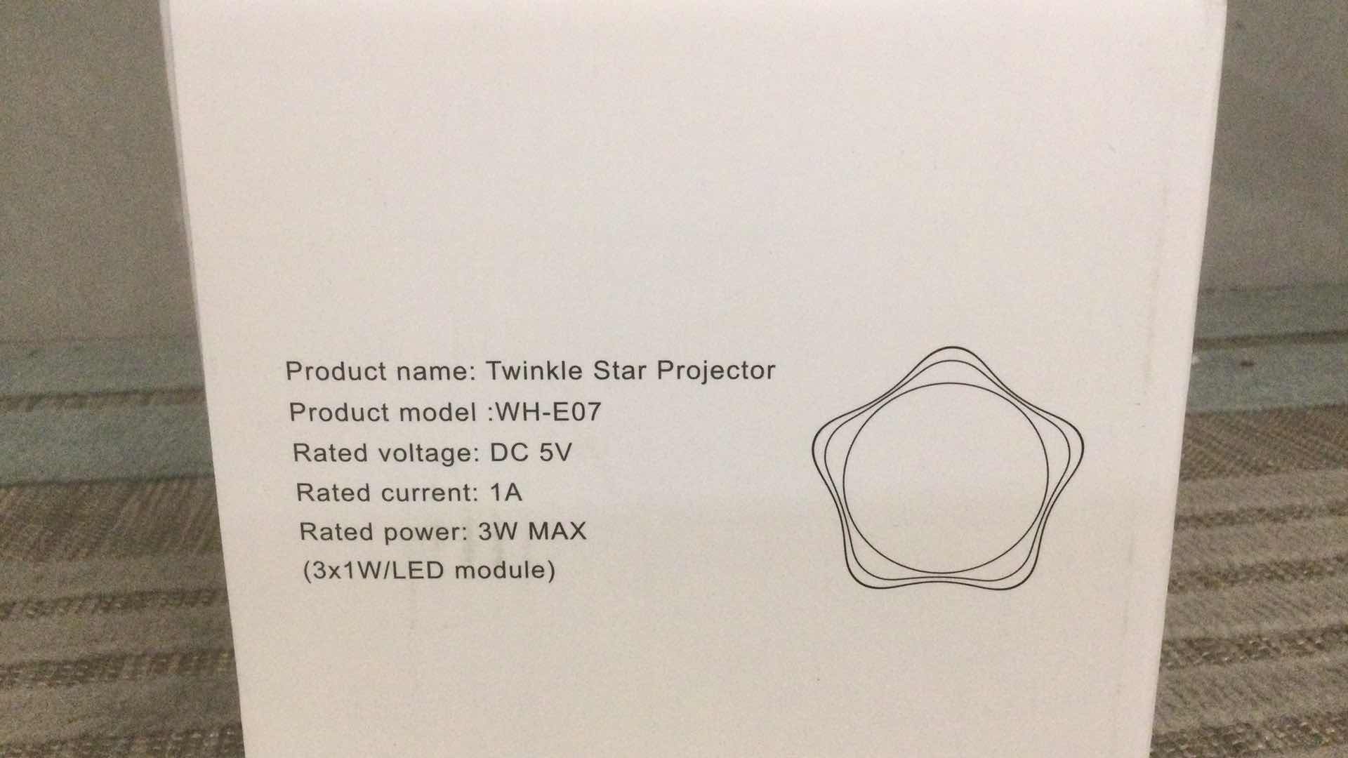 Photo 2 of TWINKLE STAR PROJECTOR MODEL:WH-E07