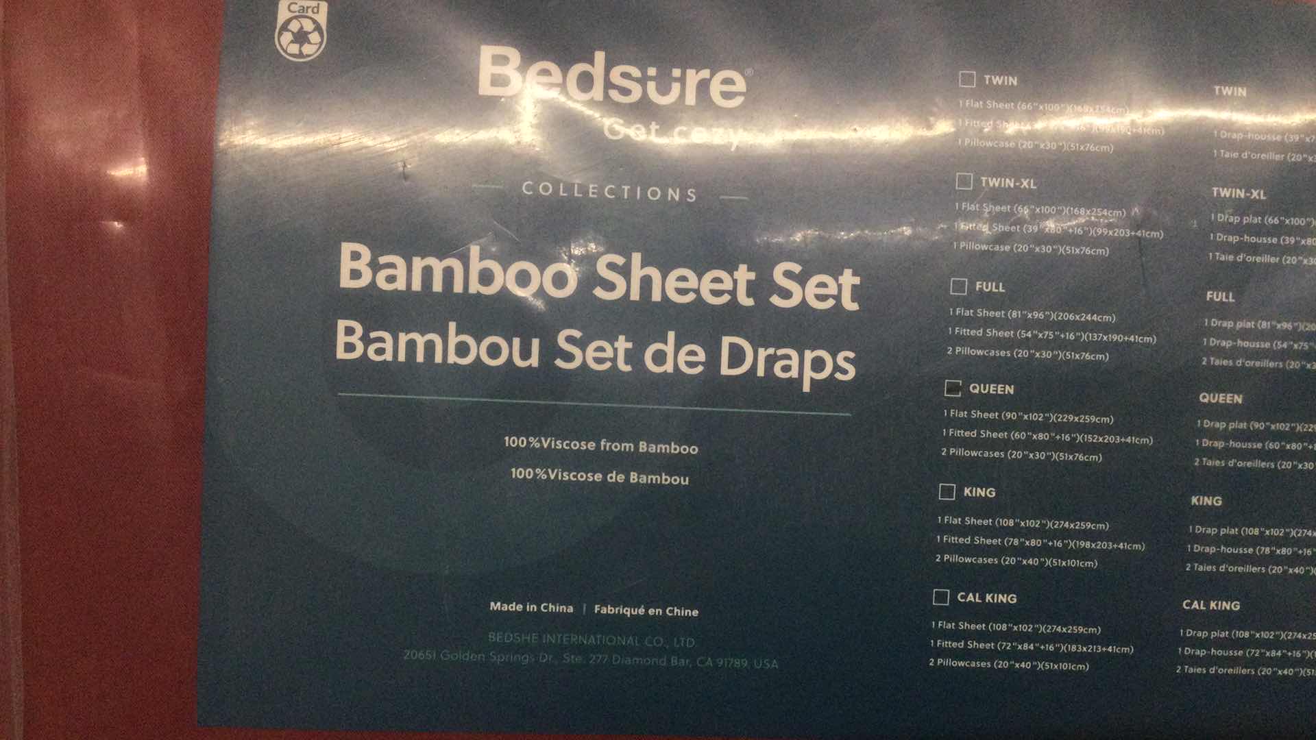 Photo 2 of BEDSURE COLLECTIONS BAMBOO QUEEN SIZE SHEET SET