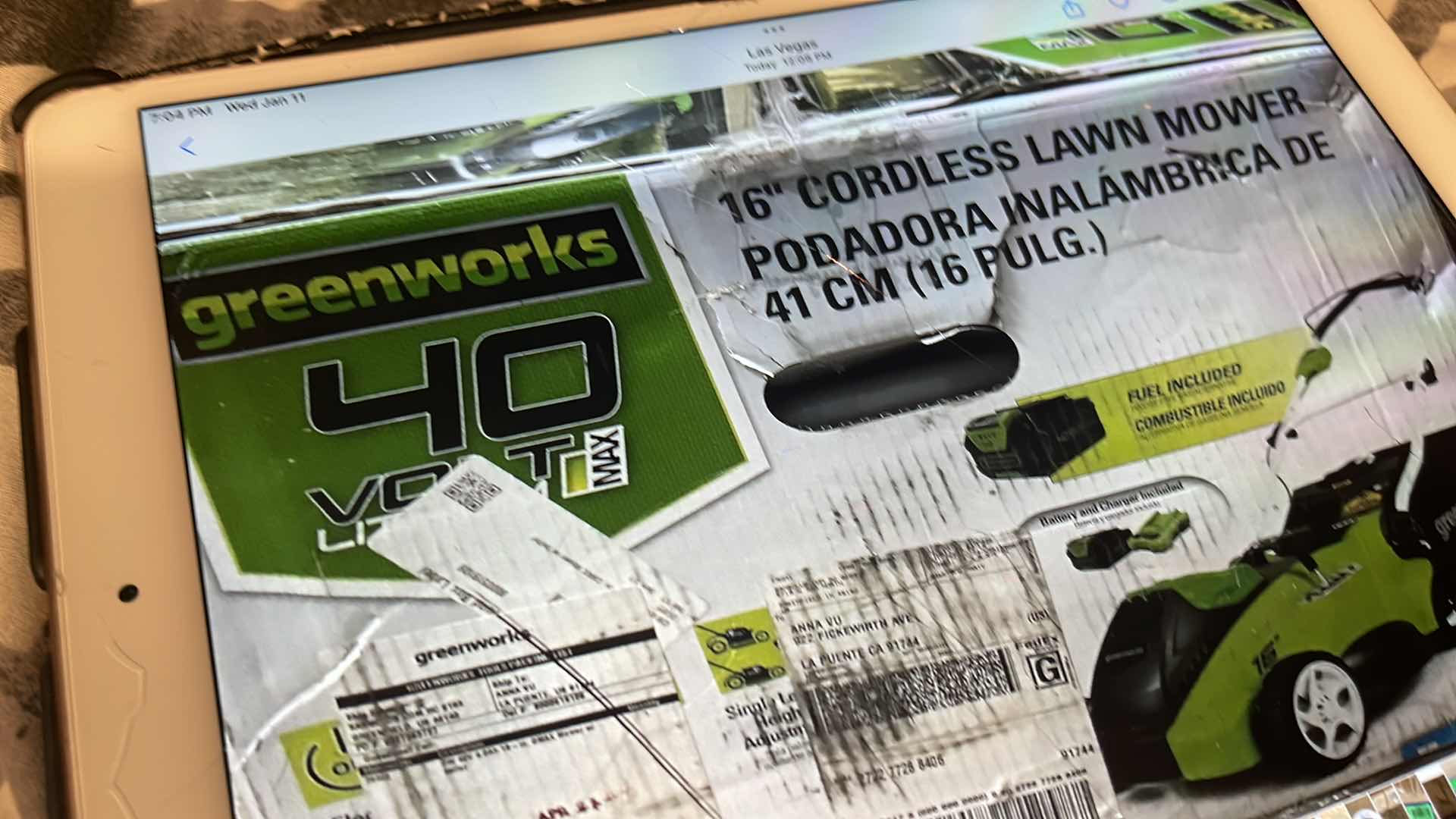 Photo 4 of GREENWORKS 16” CORDLESS LAWN MOWER / NO GRASS ? TURN IT INTO A GO- KART 