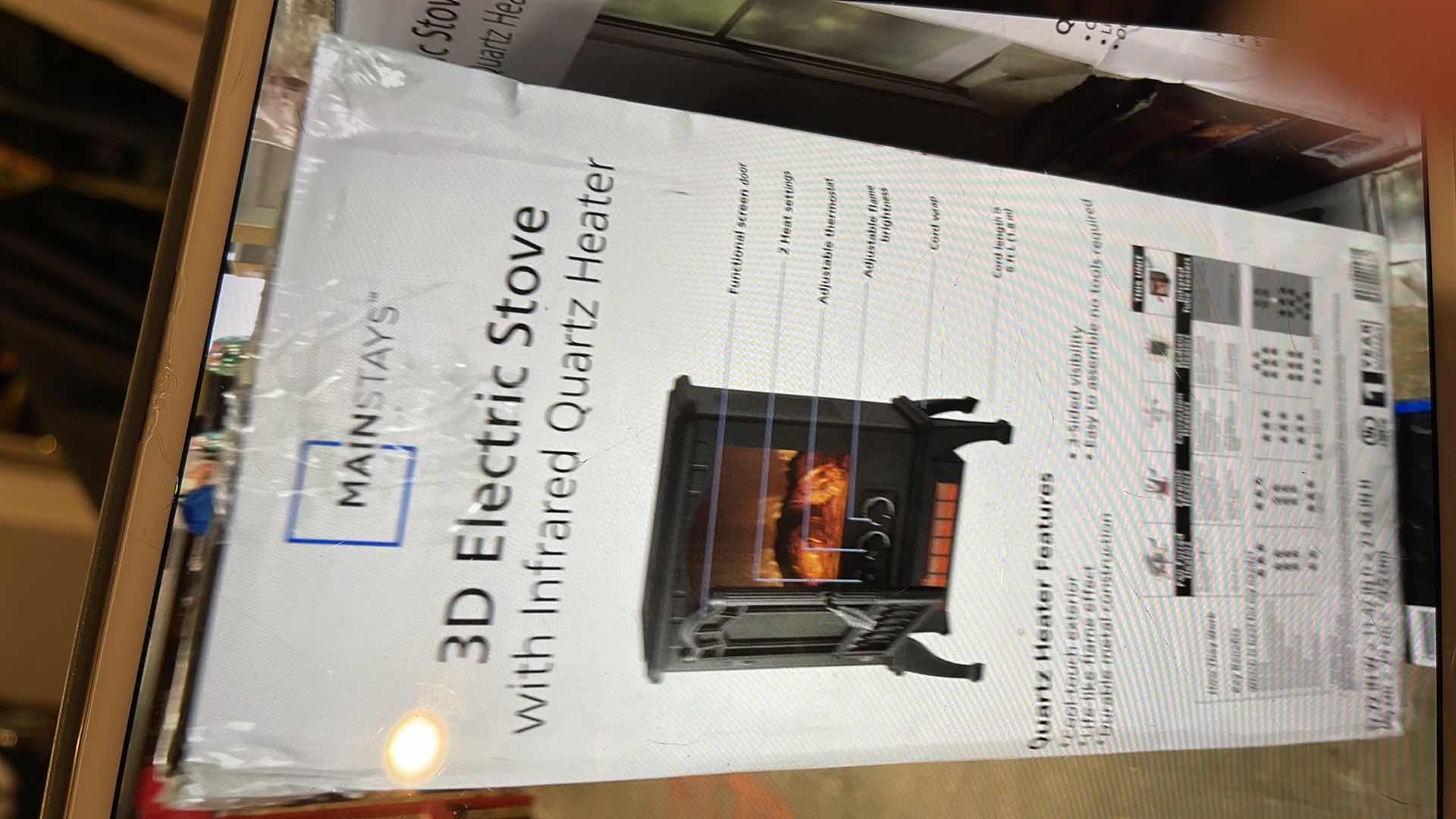 Photo 2 of MAINSTAY 3D ELECTRIC STOVE WITH INFRARED QUARTZ HEATER