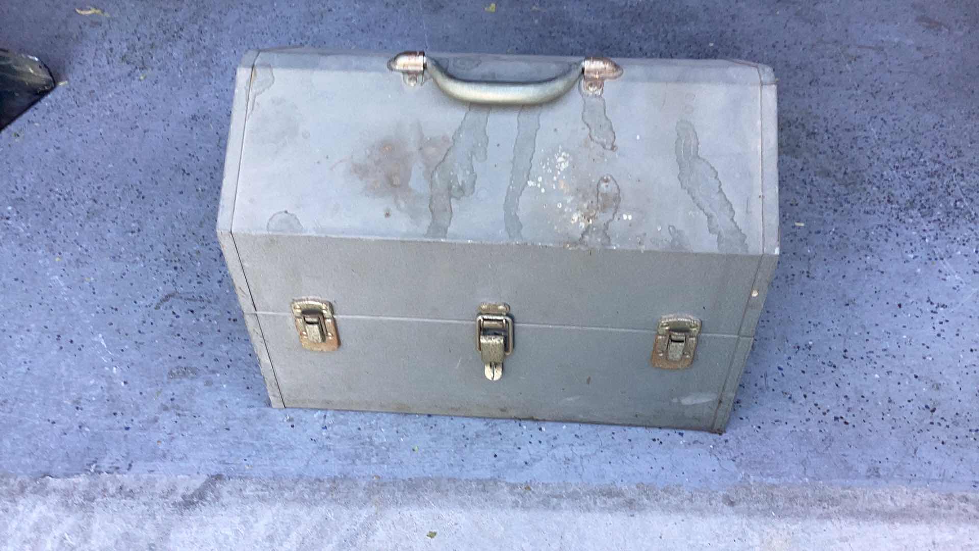 Photo 1 of METAL TOOL BOX WITH TOOLS