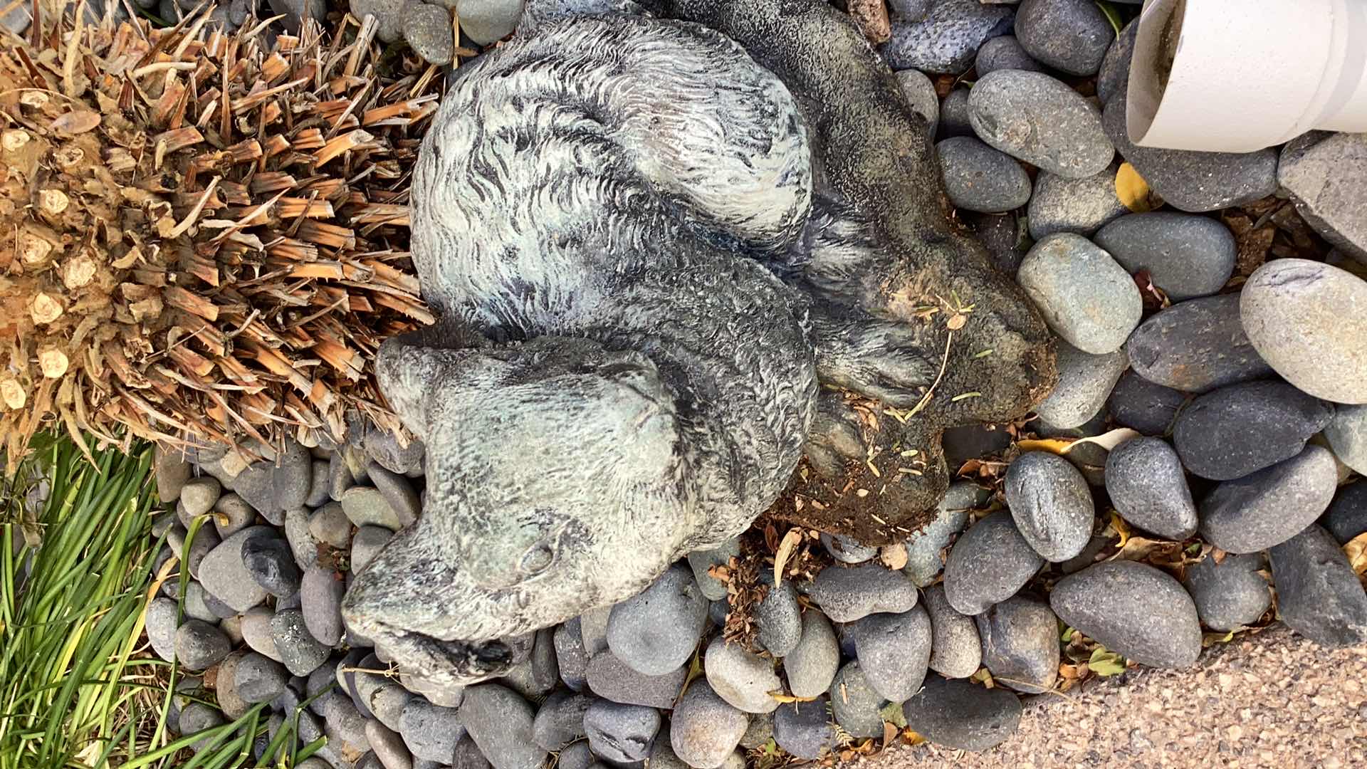 Photo 2 of THREE CONCRETE GARDEN DECOR TURTLE AND RABBITS 12" X H12"