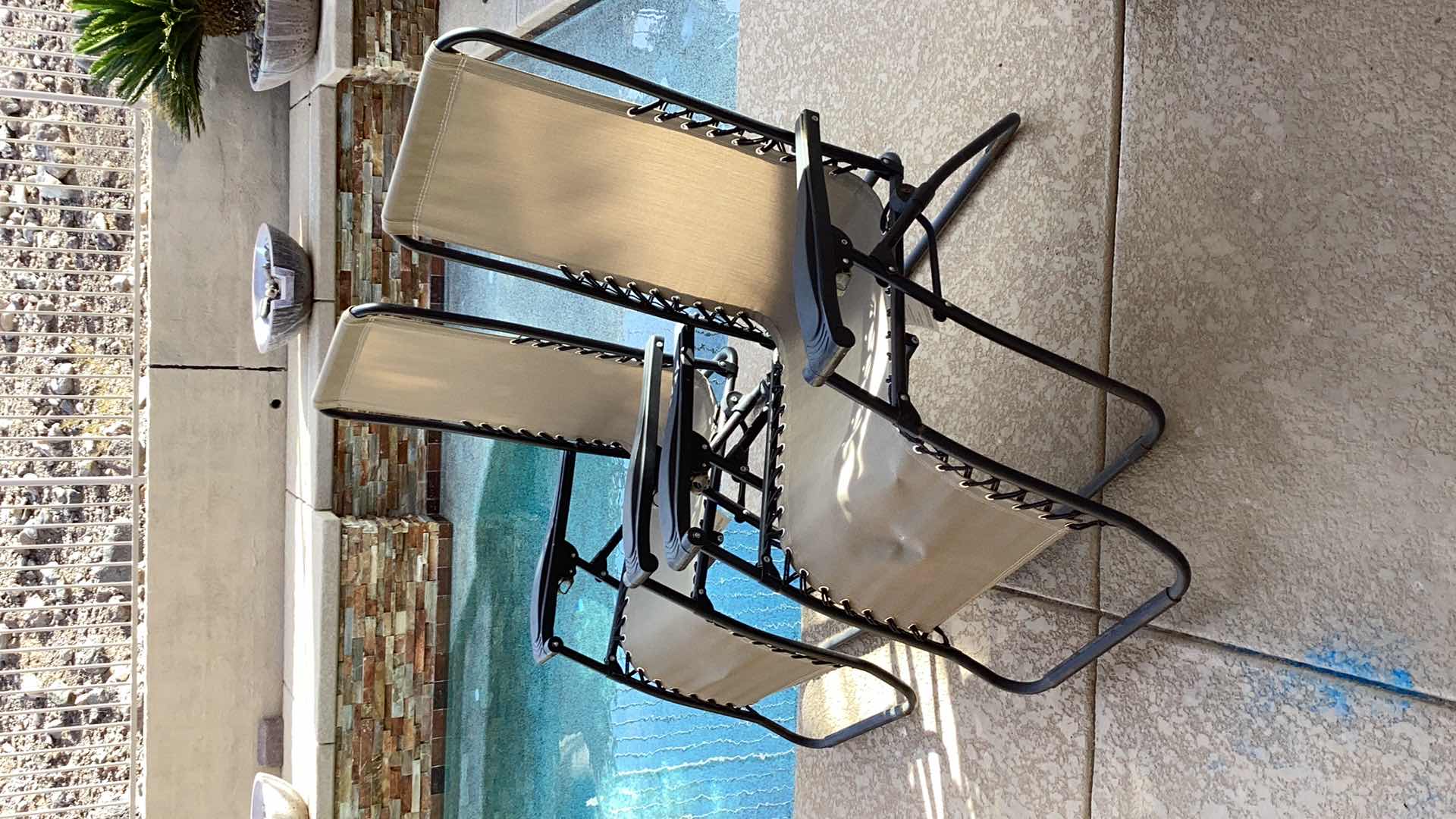 Photo 3 of SET OF TWO METAL OUTDOOR FURNITURE RECLINERS