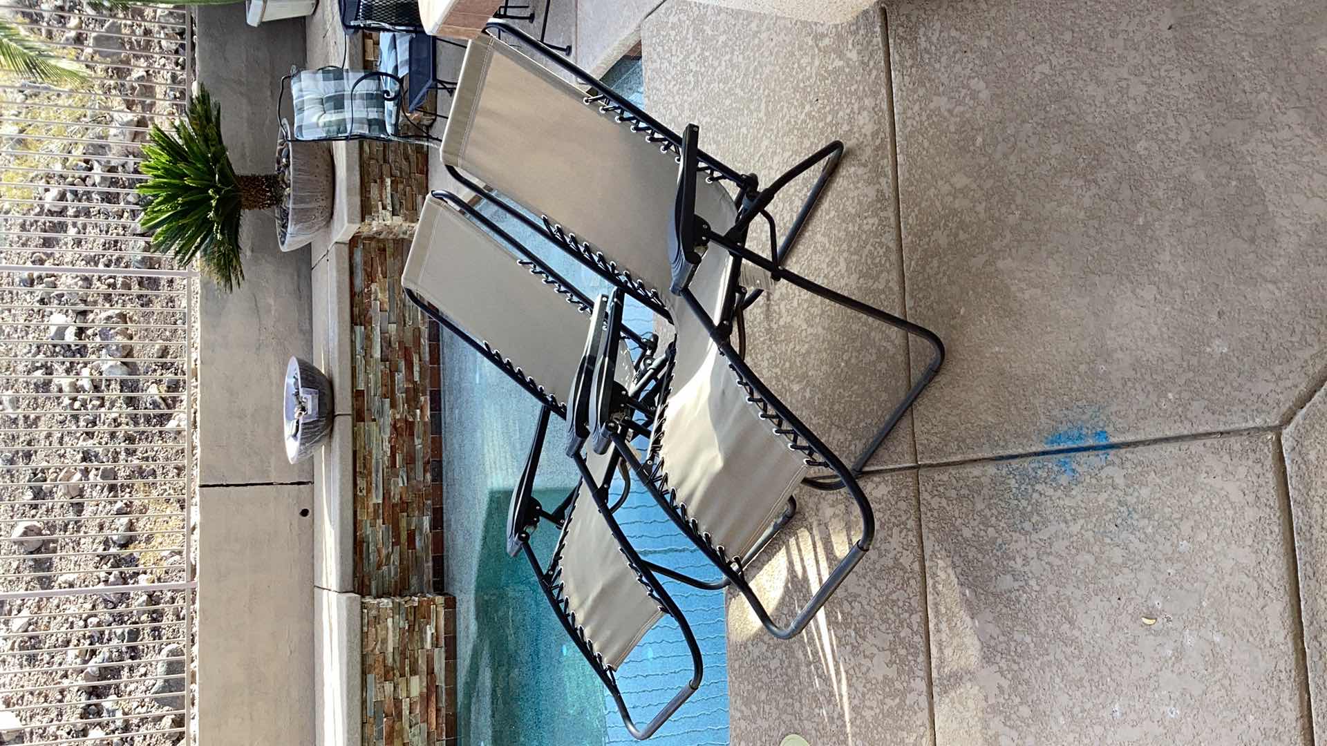 Photo 1 of SET OF TWO METAL OUTDOOR FURNITURE RECLINERS