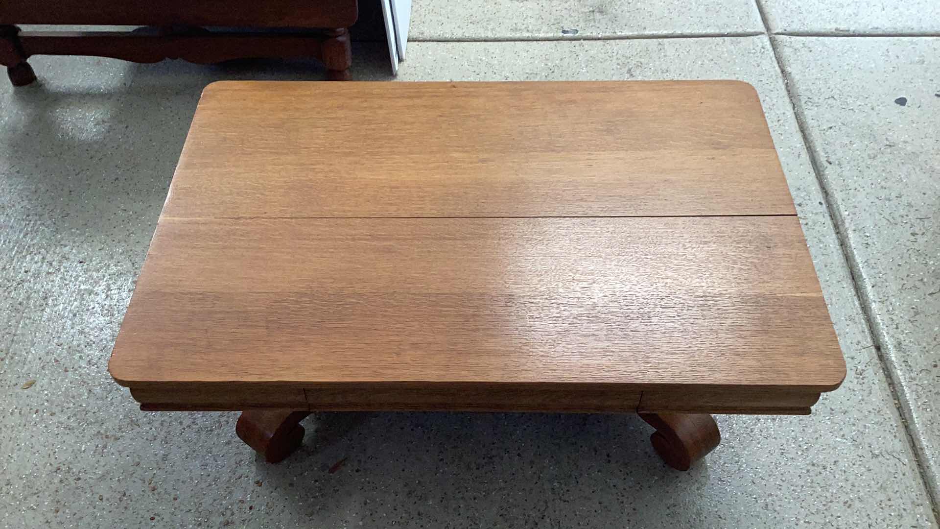 Photo 1 of VINTAGE OAK TABLE WITH DRAWER 40" X 26" H18"