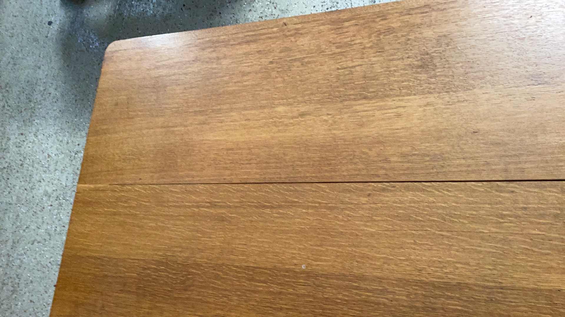 Photo 5 of VINTAGE OAK TABLE WITH DRAWER 40" X 26" H18"