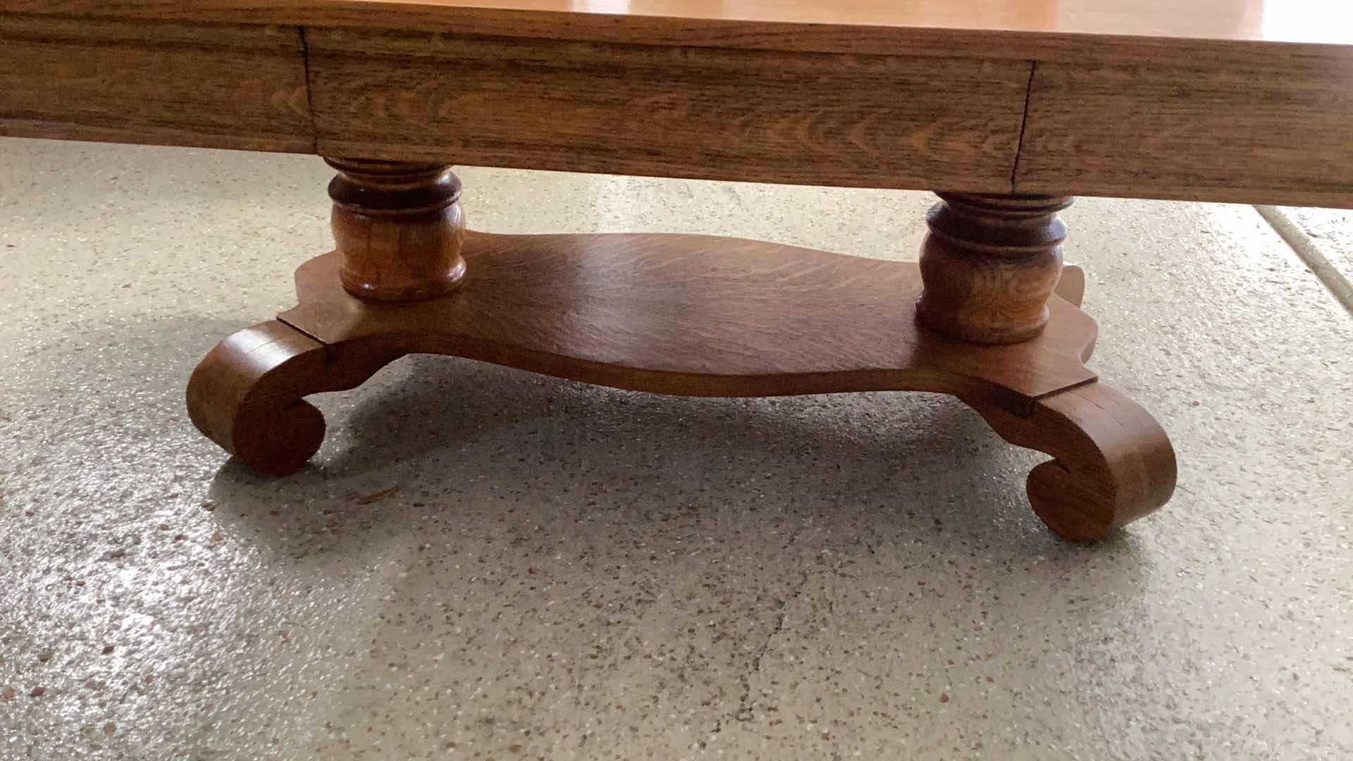 Photo 2 of VINTAGE OAK TABLE WITH DRAWER 40" X 26" H18"
