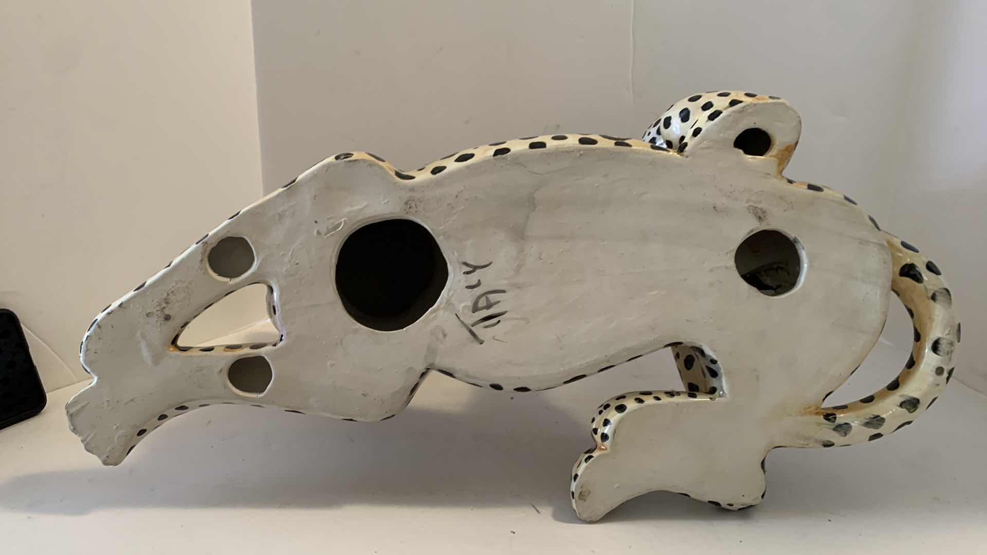 Photo 7 of ITALIAN CERAMIC LEOPARD WITH CUB 19” x H10”