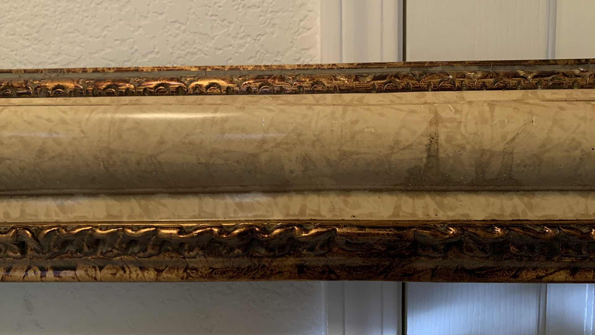 Photo 3 of LARGE ORNATE RESIN FRAME, ANTIQUED BRONZE AND IVORY COLOR 47” x 60”