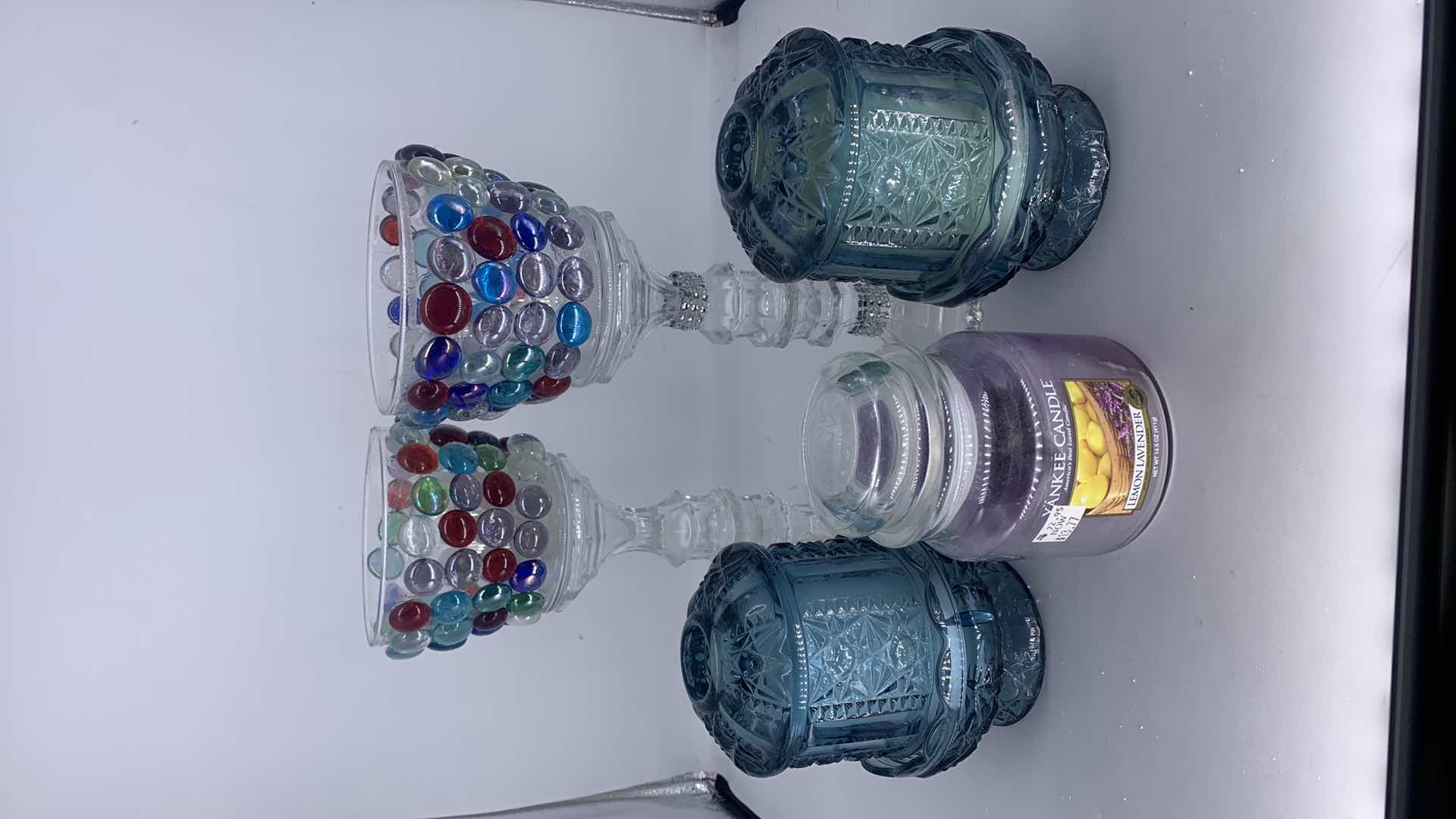 Photo 6 of 5 PIECE GLASS AND CRYSTAL CANDLE HOLDER ASSORTMENT