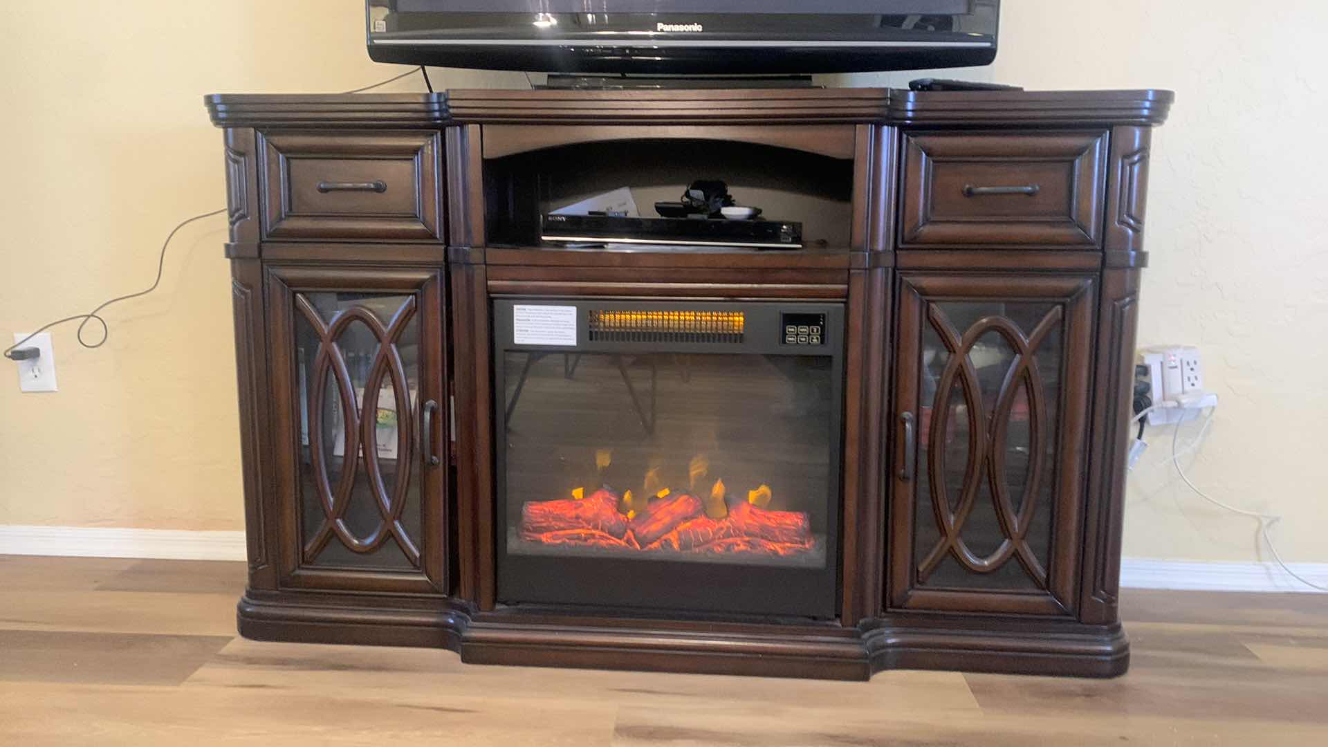 Photo 7 of FIREPLACE  AND ENTERTAINMENT CABINET (CONTENTS, TV NOT INCLUDED) WORKS 60” x 16” x 36”