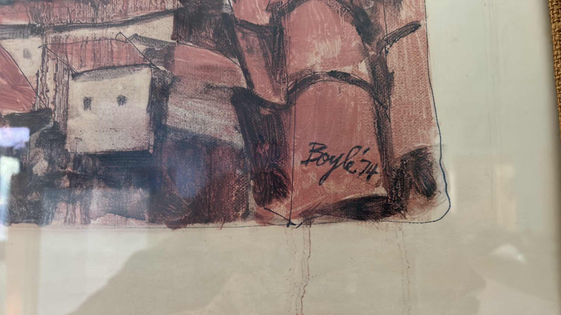 Photo 4 of ARTWORK- FRAMED SIGNED WATERCOLOR BOYLE ‘74 33” x 27”