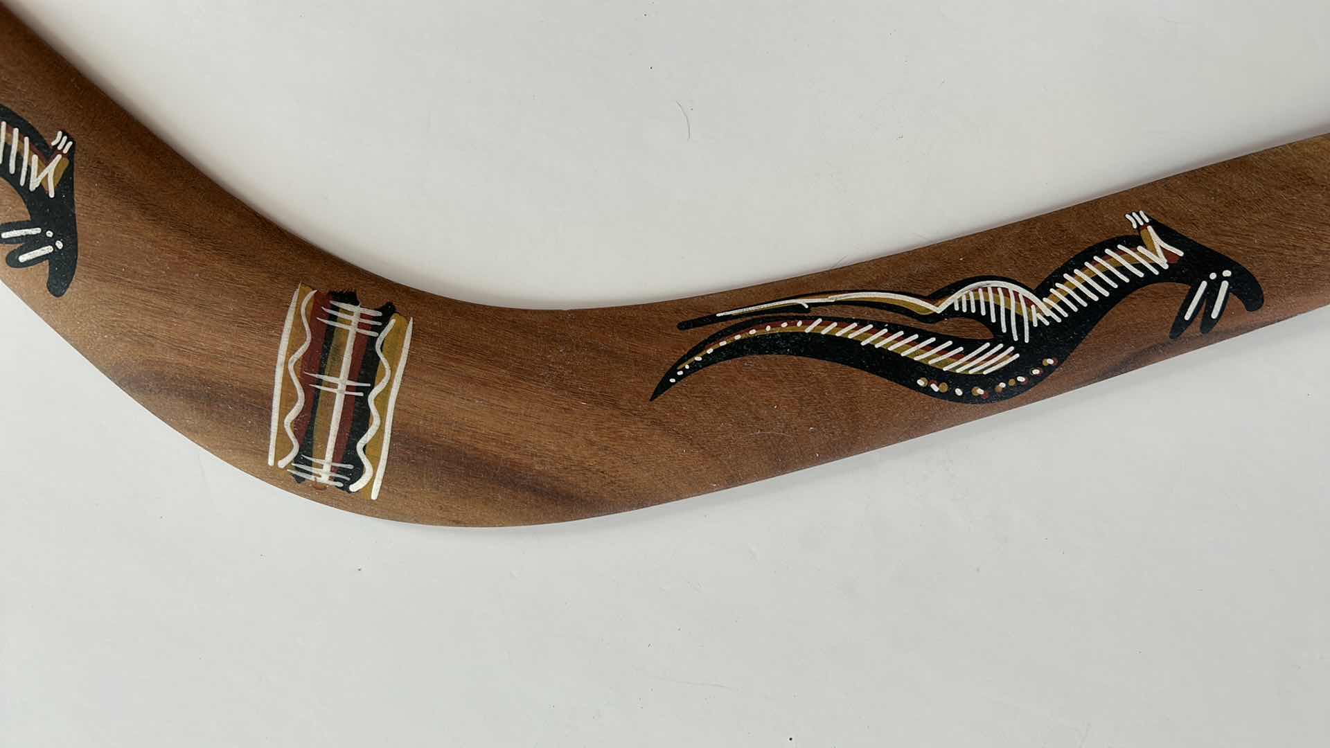 Photo 4 of WOOD HANDPAINTED 22” BOOMERANG FROM AUSTRALIA