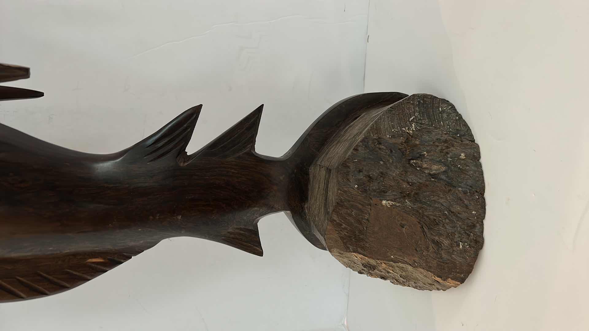 Photo 2 of SOLID IRONWOOD  SWORDFISH SCULPTURE H34”