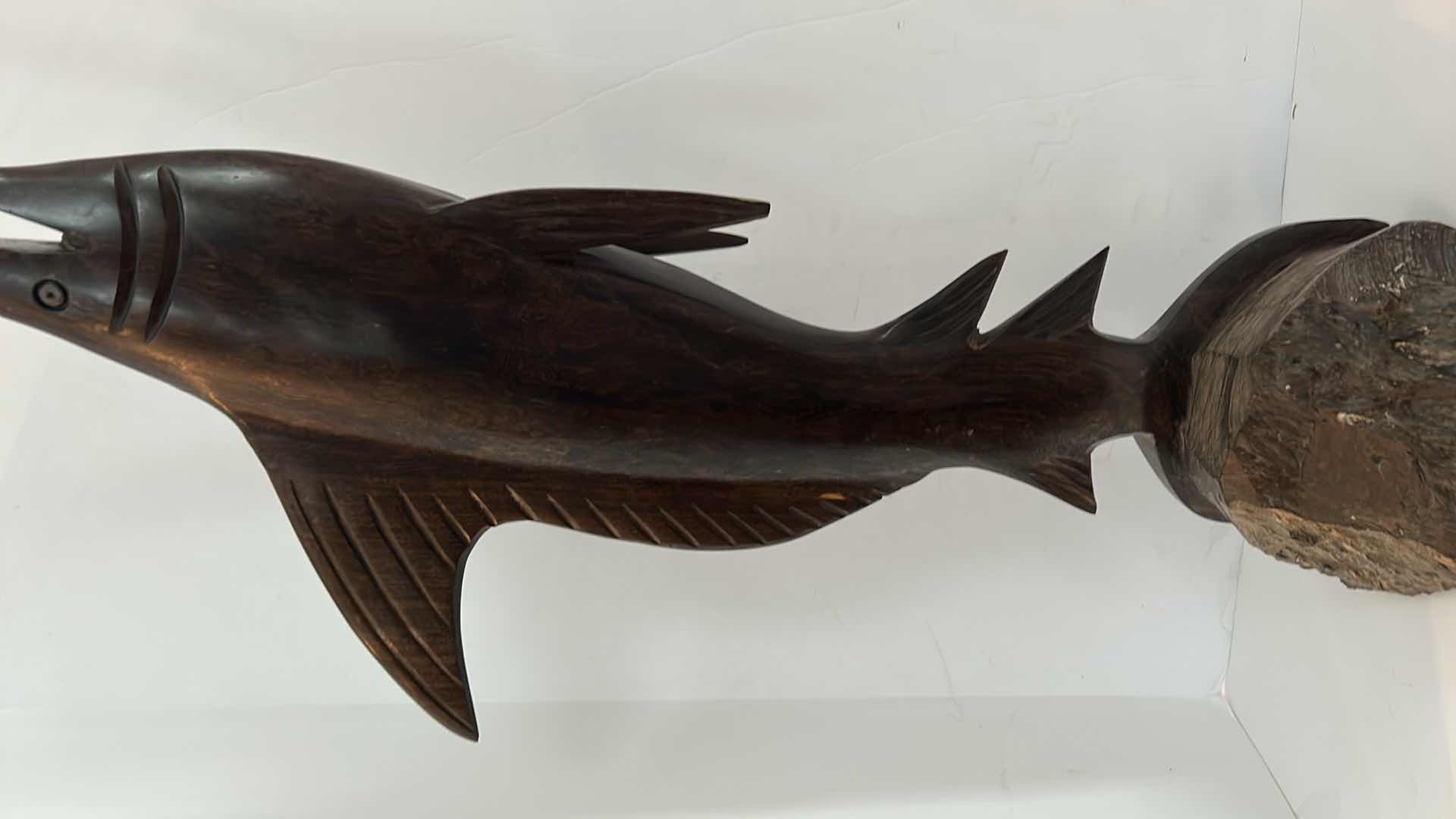 Photo 3 of SOLID IRONWOOD  SWORDFISH SCULPTURE H34”