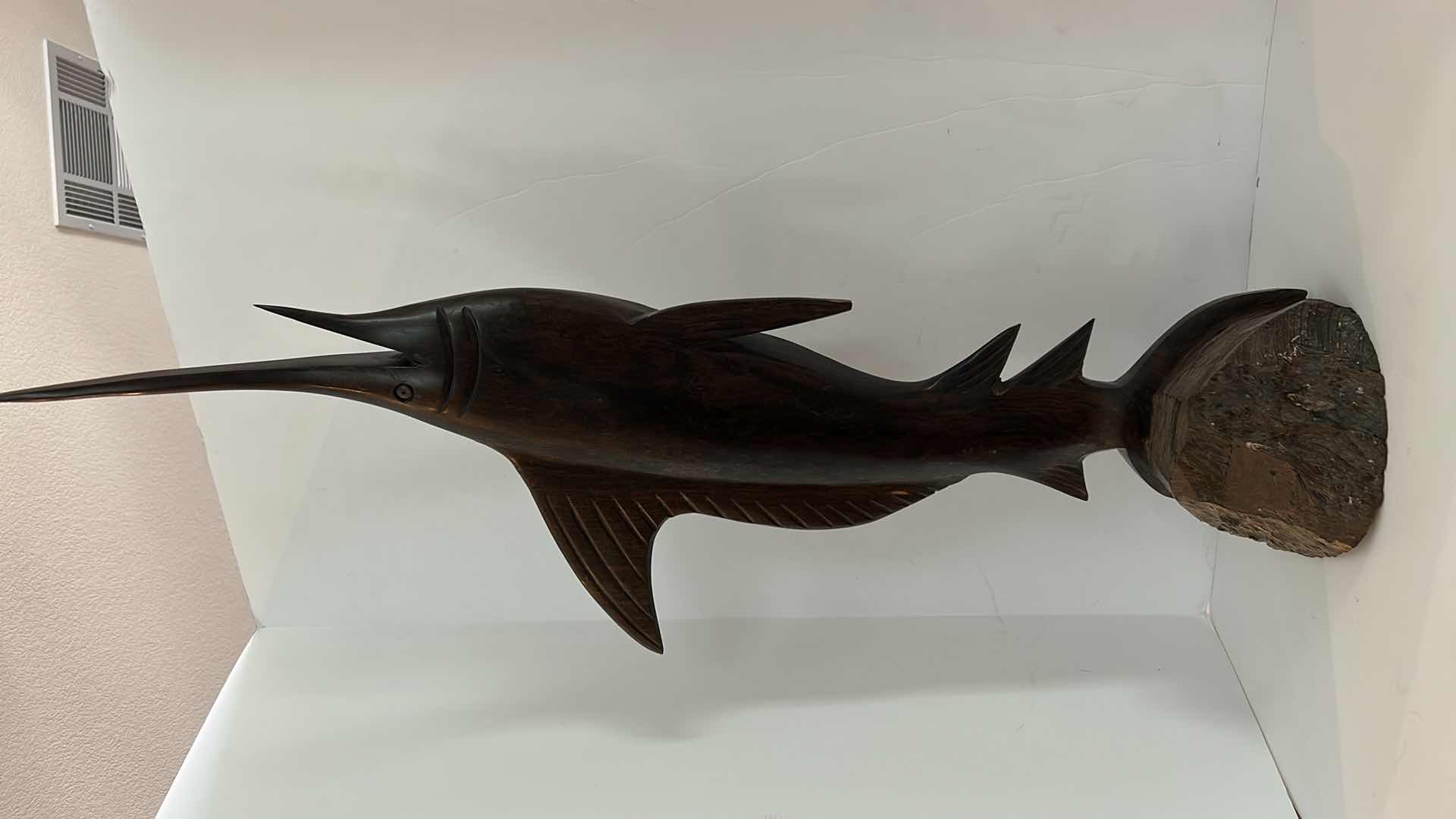 Photo 8 of SOLID IRONWOOD  SWORDFISH SCULPTURE H34”