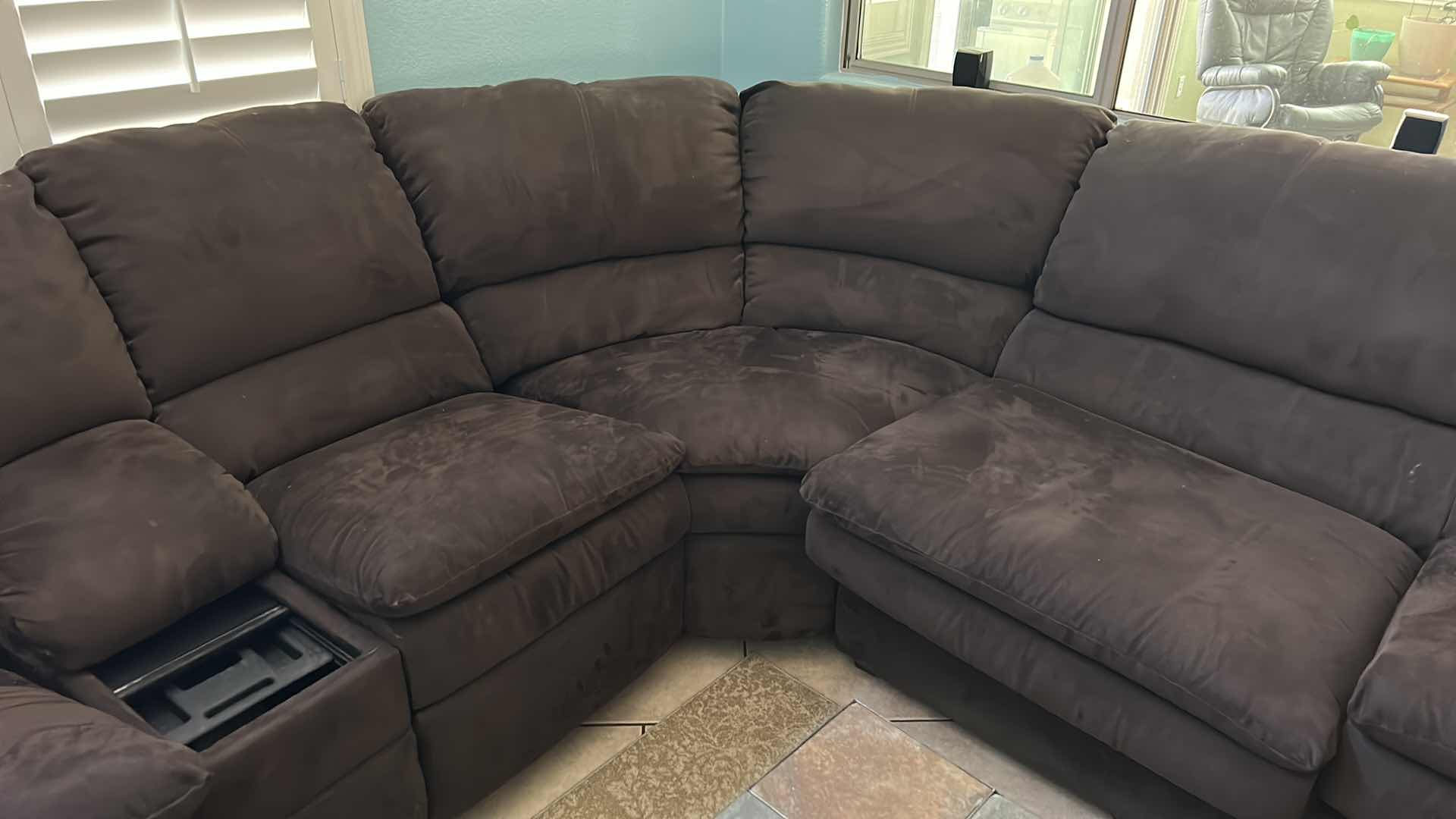 Photo 5 of 3 PC SECTIONAL SOFA WITH STORAGE AND FULL SLEEPER BED - BED UNIT 77”, CORNER UNIT 63”, PLUS 2 RECLINER UNITS 75” a  lab