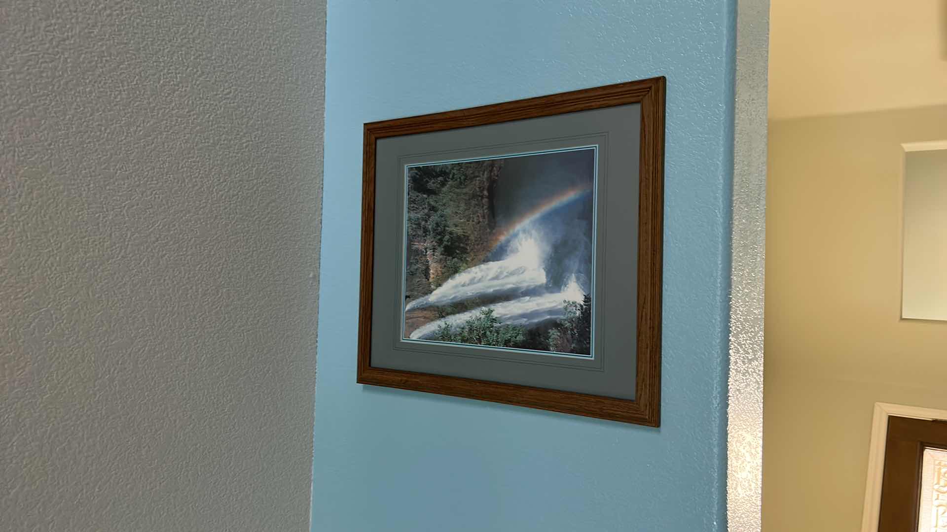 Photo 4 of ARTWORK, WOOD FRAMED FALLS AND RAINBOW 22.5” x 27”