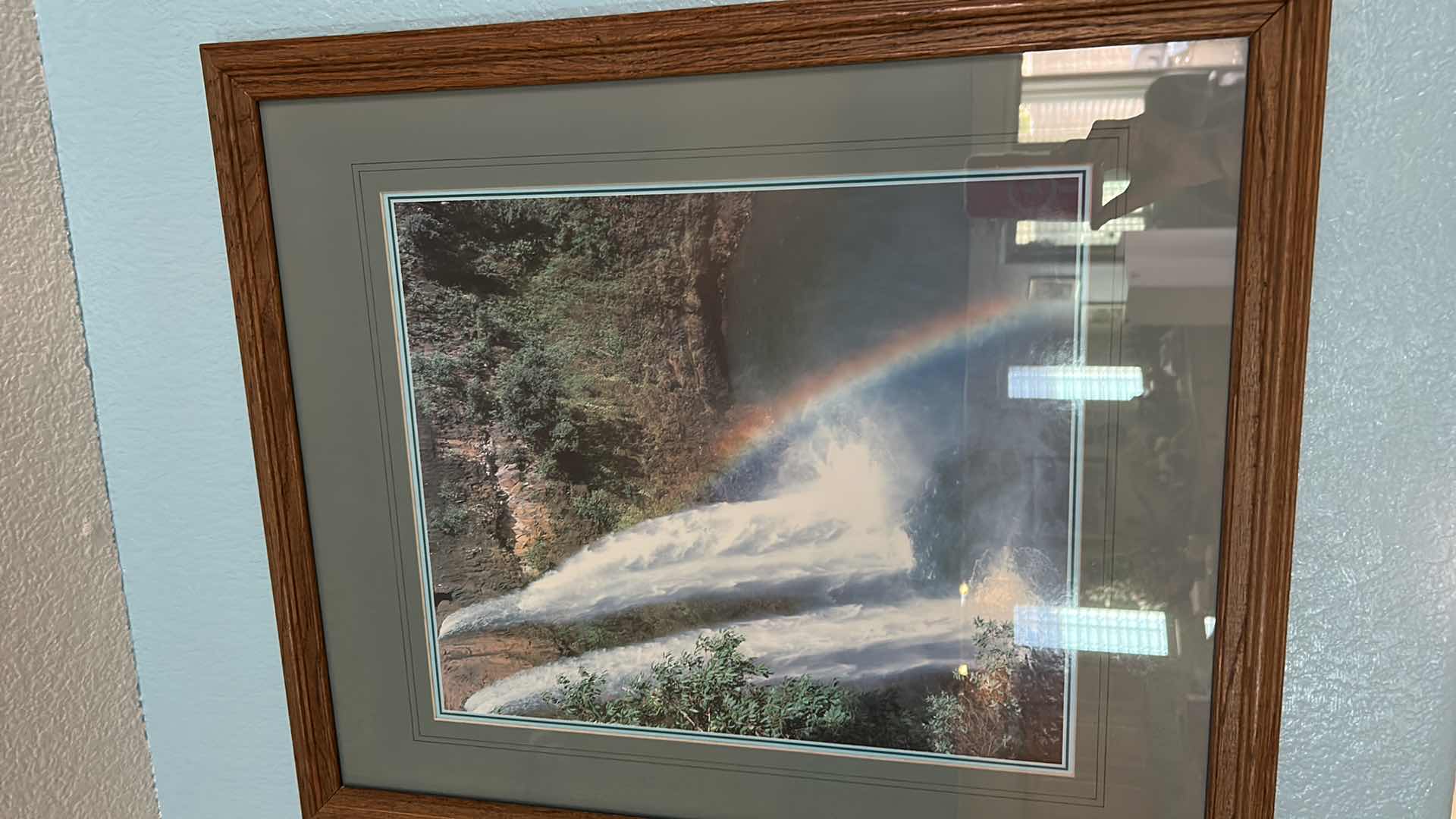 Photo 2 of ARTWORK, WOOD FRAMED FALLS AND RAINBOW 22.5” x 27”