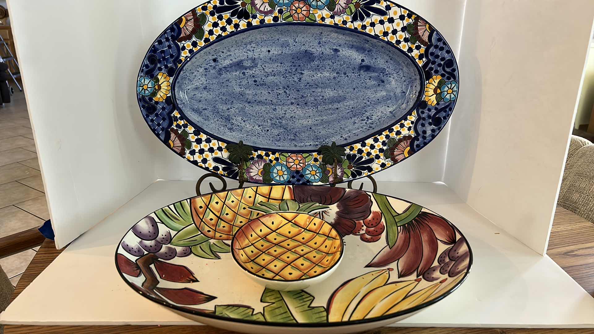 Photo 5 of KITCHENWARE- 3 CERAMIC PLATTERS, LARGEST 21”