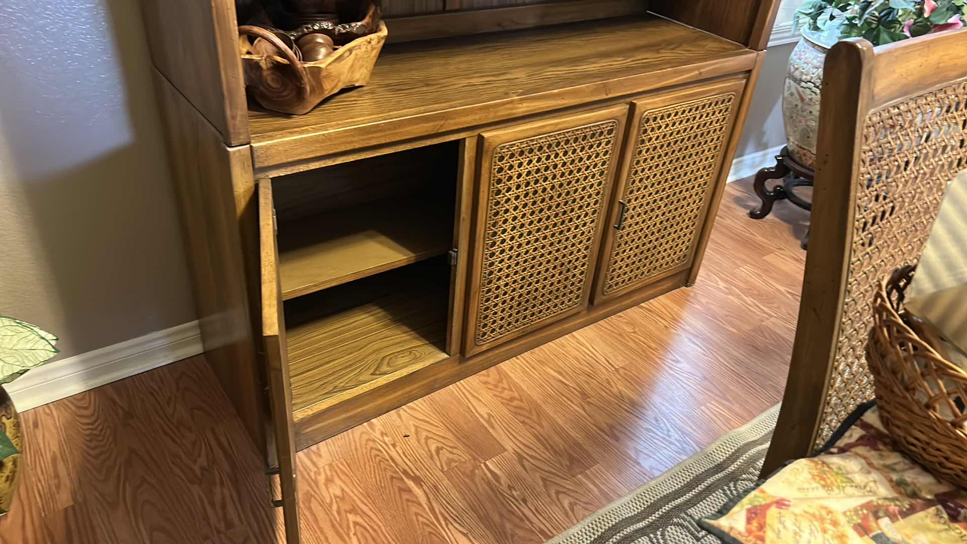 Photo 3 of LIGHTED WOOD CURIO / CHINA CABINET (CONTENTS NOT INCLUDED) 54” x 17” x H76”