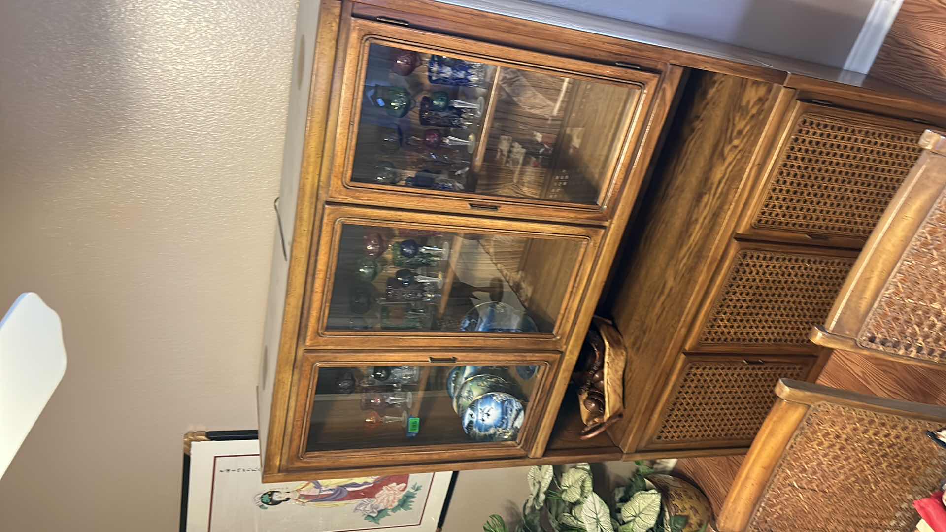 Photo 7 of LIGHTED WOOD CURIO / CHINA CABINET (CONTENTS NOT INCLUDED) 54” x 17” x H76”