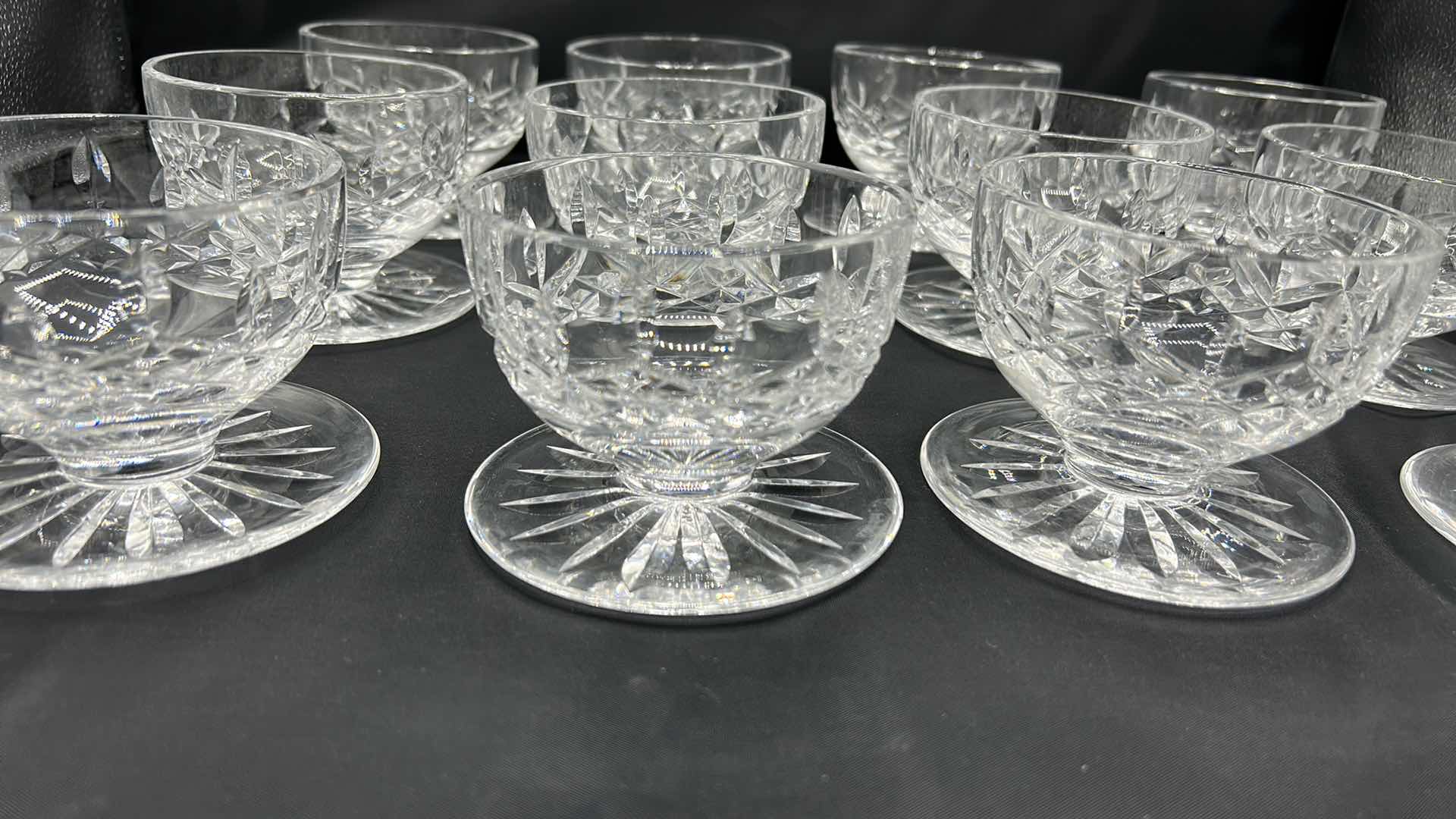Photo 2 of 12 WATERFORD CUT CRYSTAL DESSERT GLASSES