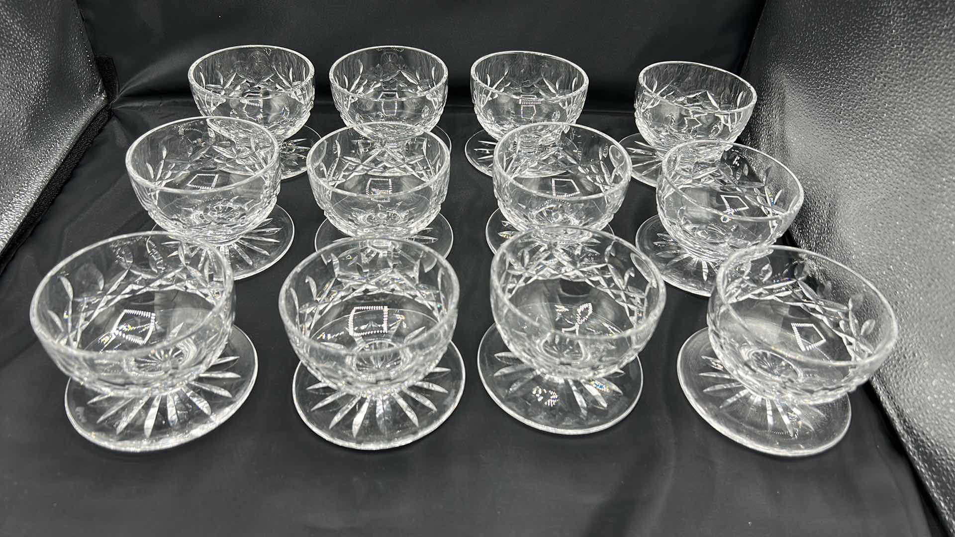 Photo 5 of 12 WATERFORD CUT CRYSTAL DESSERT GLASSES