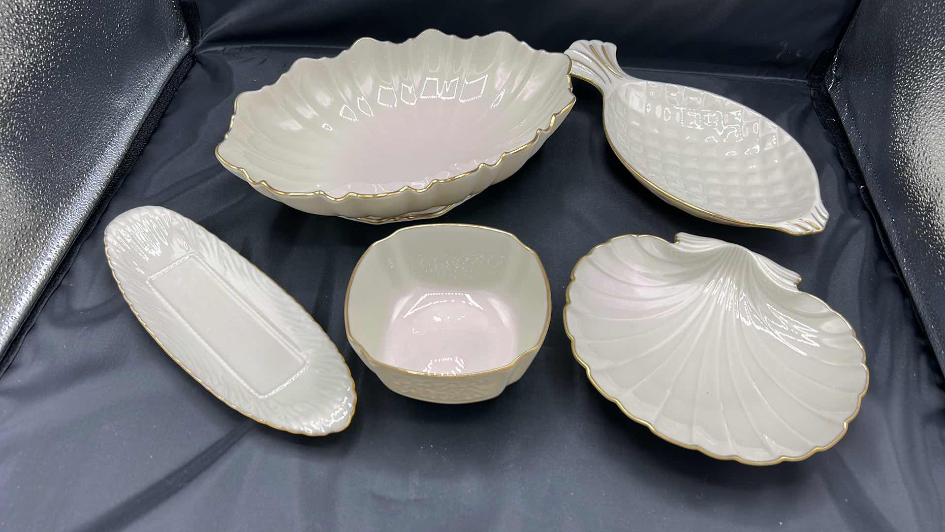 Photo 1 of 5 - LENOX FINE PORCELAIN SALT AND PEPPER, PLATTER, BOWL AND MORE