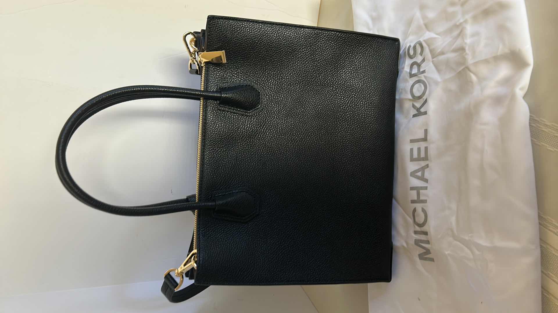 Photo 6 of NEW BLACK MICHAEL KORS PURSE W DUST BAG 12” x H10”