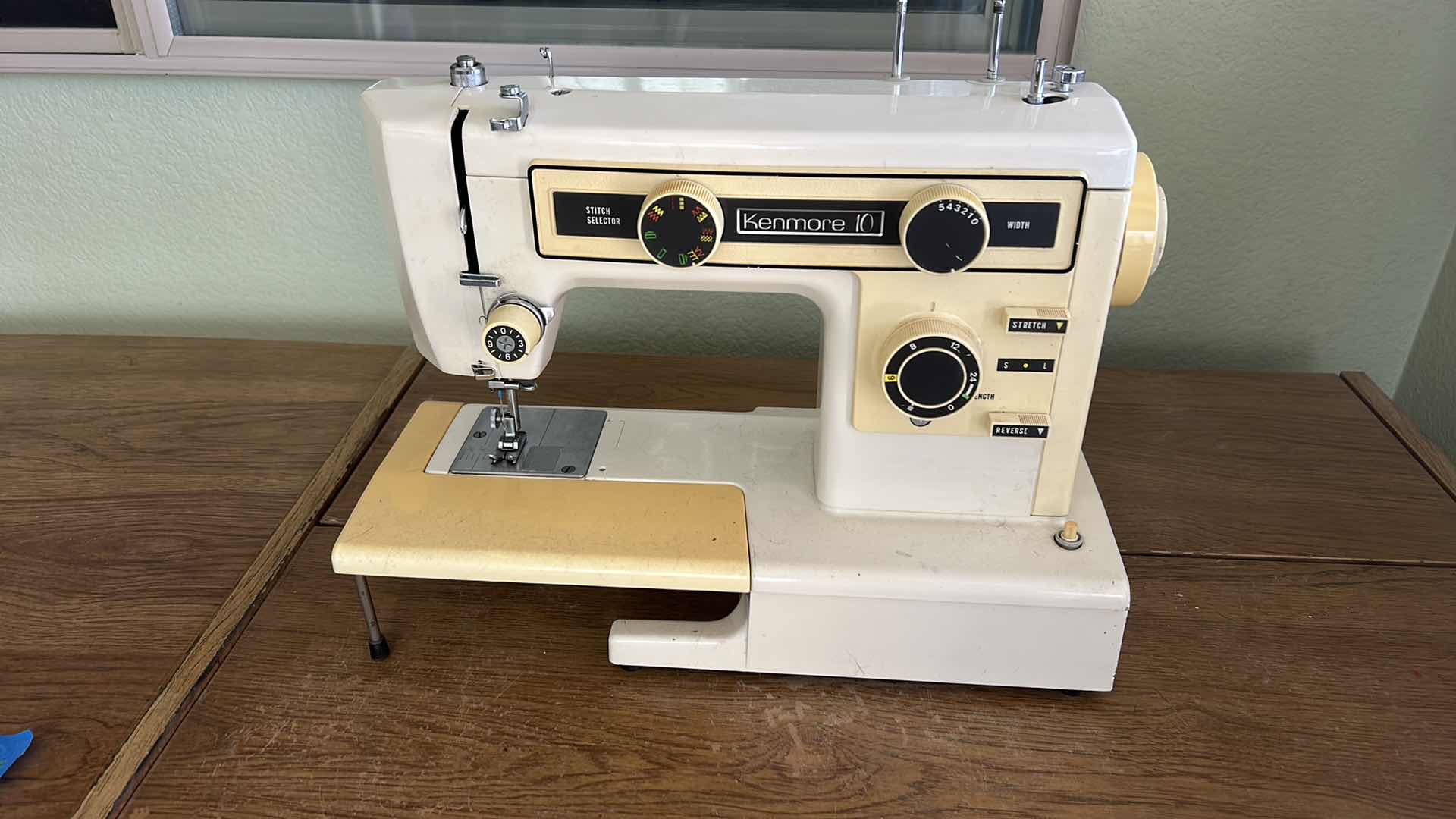 Photo 8 of VINTAGE SEWING TABLE AND CHAIR WITH KENMORE SEWING MACHINE AND ACCESSORIES