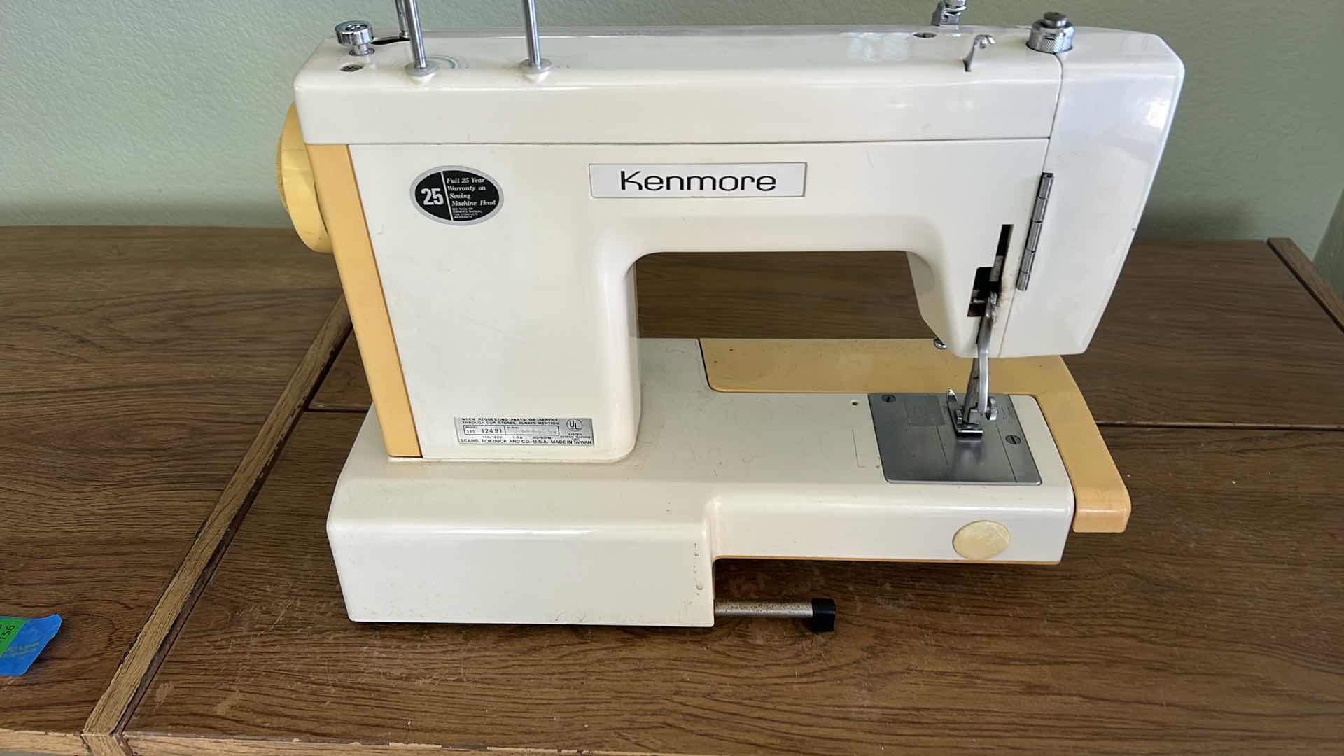 Photo 7 of VINTAGE SEWING TABLE AND CHAIR WITH KENMORE SEWING MACHINE AND ACCESSORIES