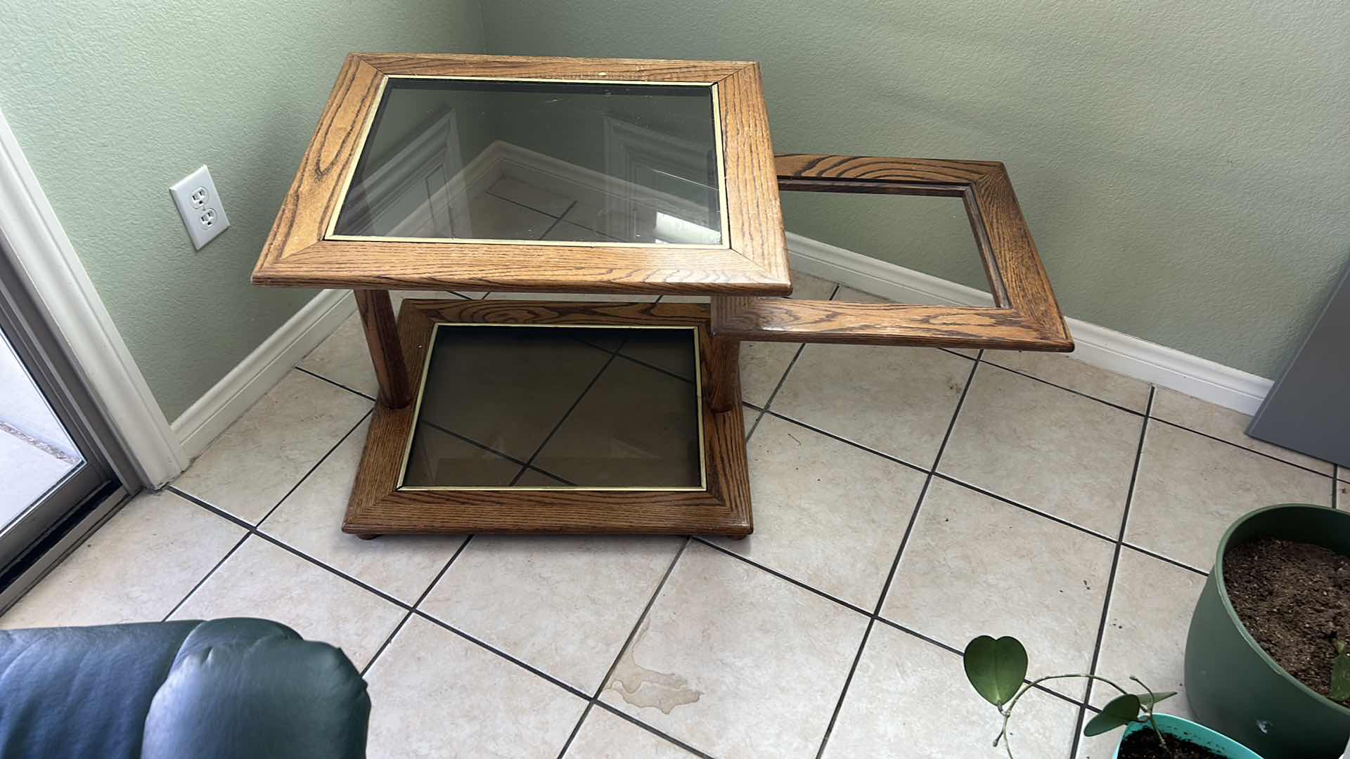 Photo 3 of WOOD AND SMOKED GLASS END TABLE