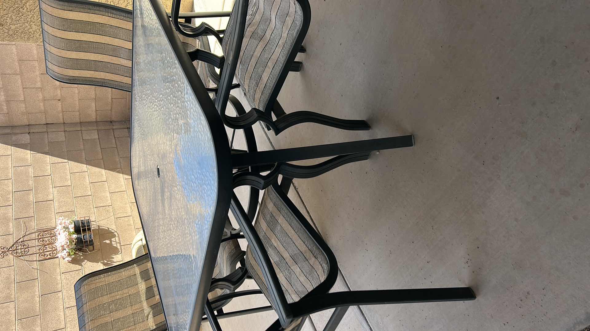 Photo 5 of PATIO TABLE AND 4 CHAIRS 45” x 45” x H28”