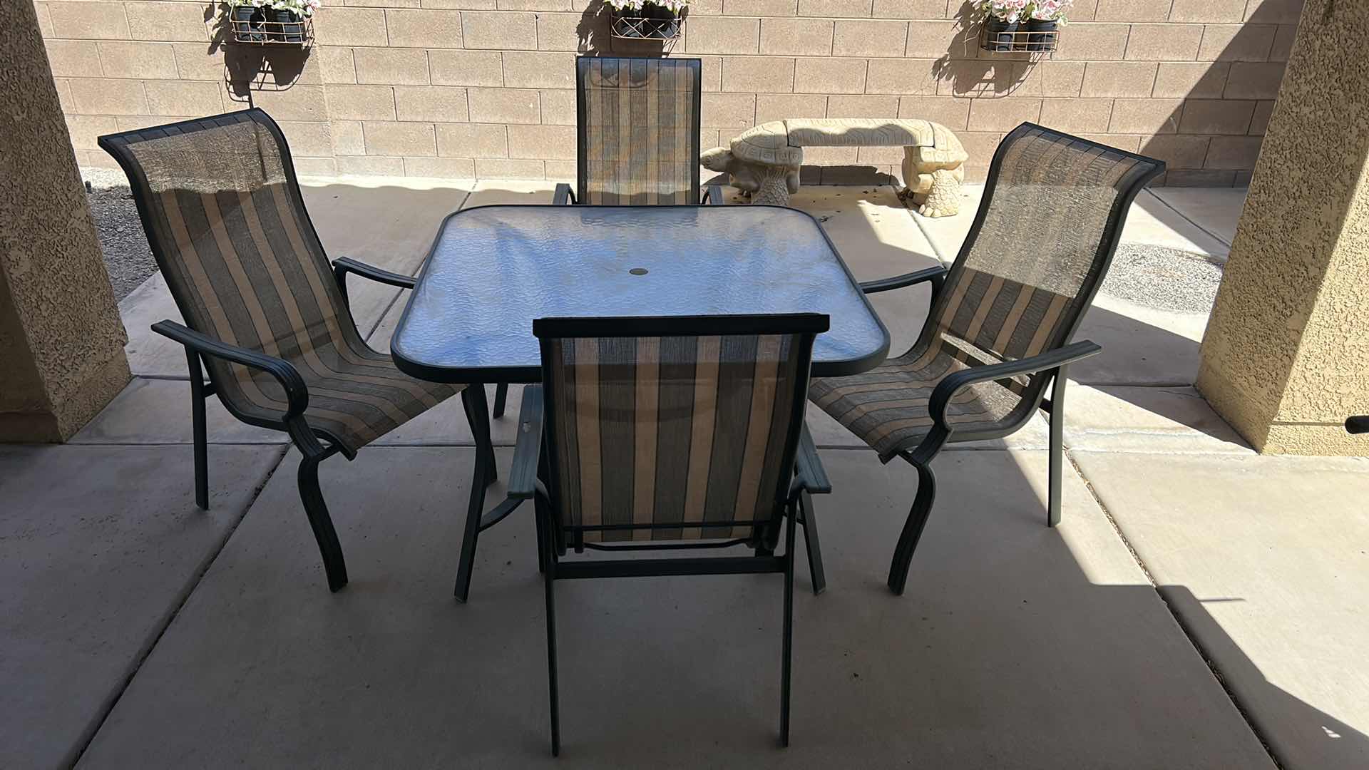 Photo 6 of PATIO TABLE AND 4 CHAIRS 45” x 45” x H28”