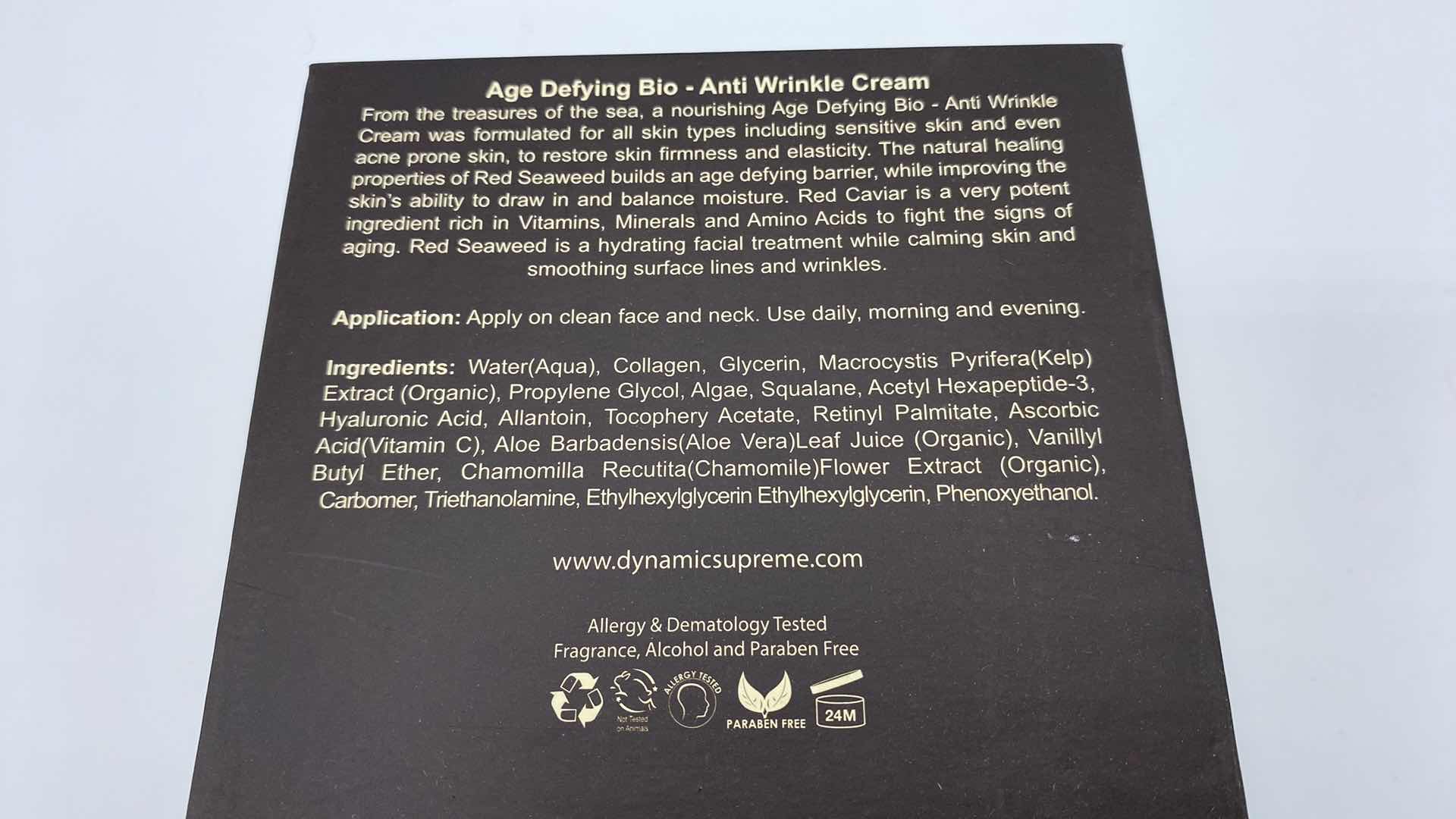 Photo 3 of NEW - DYNAMIC SUPREME AGE DEFYING BIO-ANTI WRINKLE CREAM ENRICHED WITH ORGANIC EXTRACT. FOR ALL SKIN TYPES - TO RESTORE FIRMNESS AND ELASTICITY