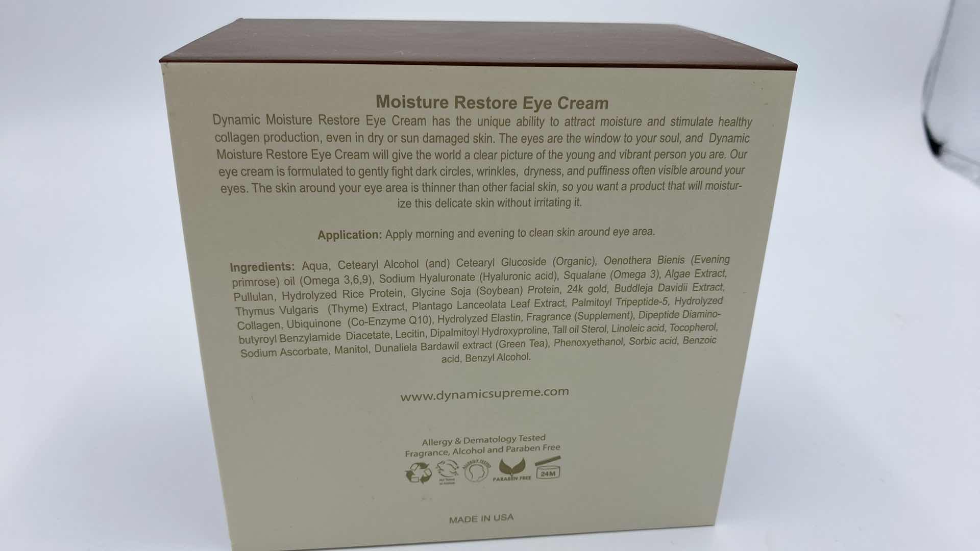Photo 3 of NEW - DYNAMIC SUPREME MOISTURE RESTORE EYE CREAM ATTRACTS MOISTURE AND STIMULATES HEALTHY COLLAGEN PRODUCTION