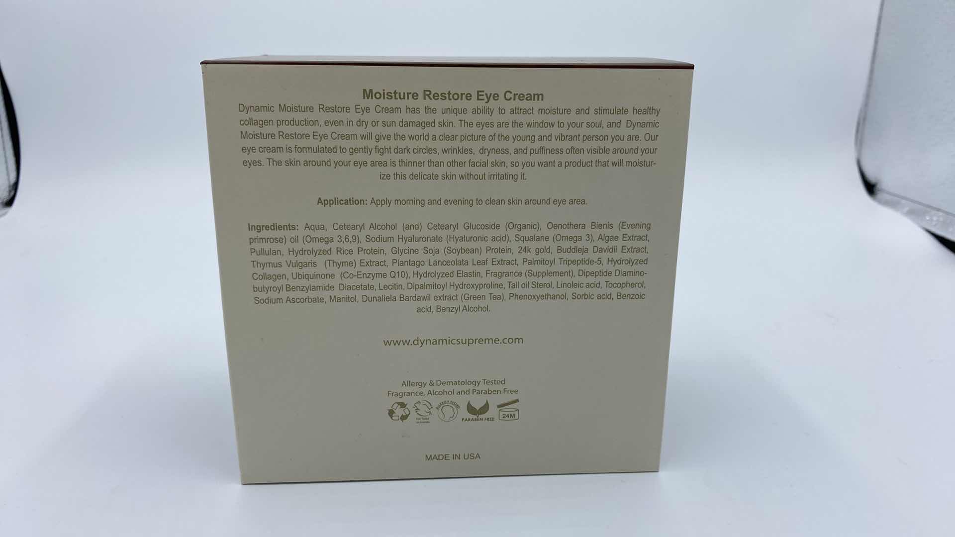 Photo 3 of NEW - DYNAMIC SUPREME MOISTURE RESTORE EYE CREAM ATTRACTS MOISTURE AND STIMULATES HEALTHY COLLAGEN PRODUCTION